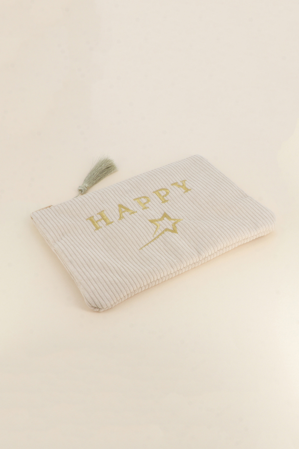 Grossiste Bohm - Trousse - HAPPY & étoile filante - velours côtelé - 20X14CM