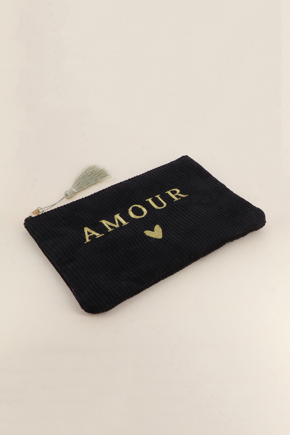 Grossiste Bohm - Trousse - AMOUR & coeur - velours côtelé - 20X14CM