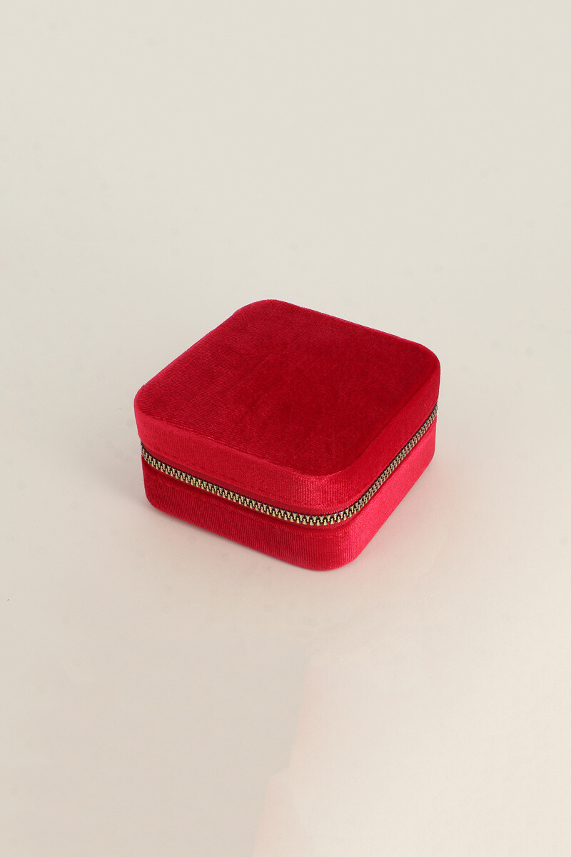 Wholesaler Bohm - Square velvet jewelry box with mirror