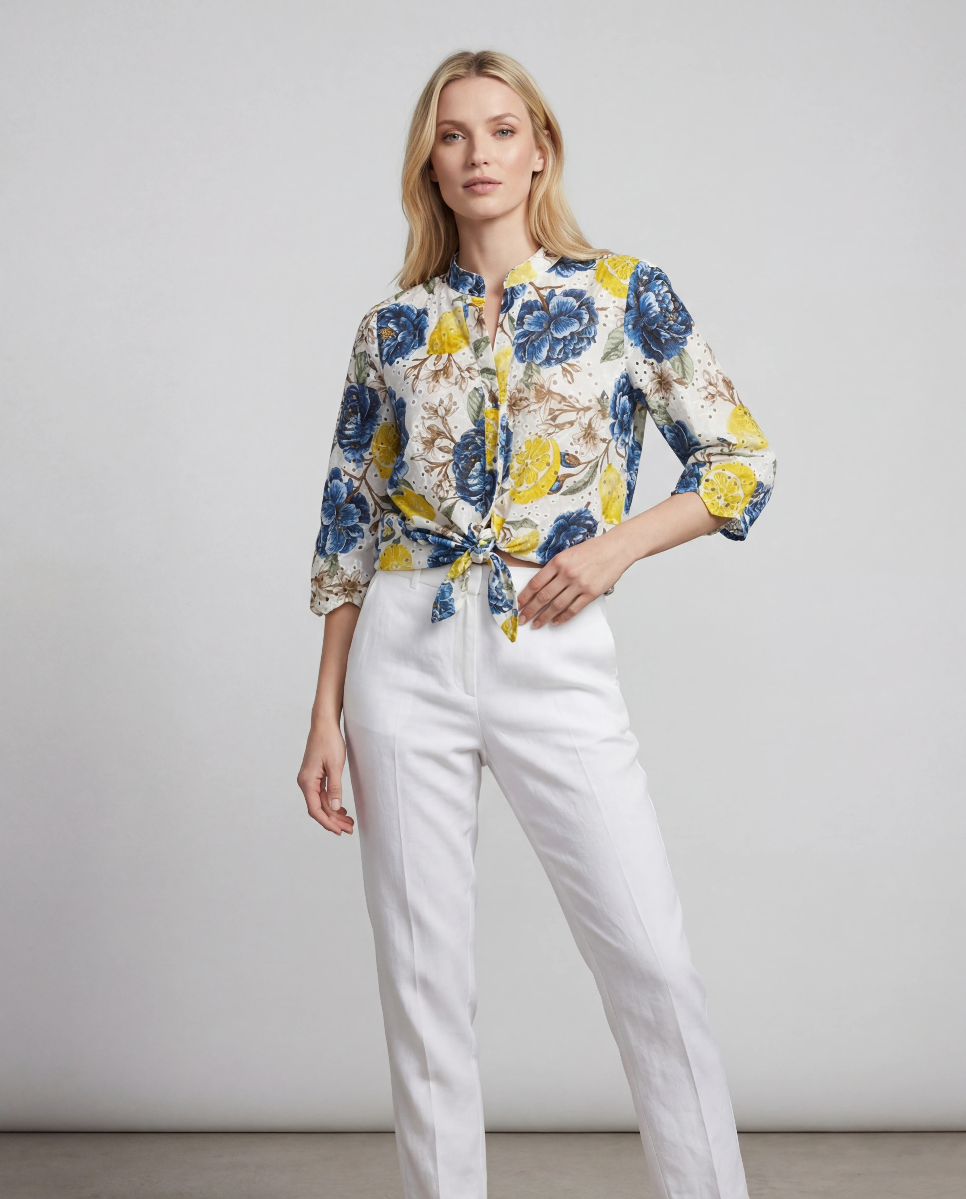 Wholesaler BONNY - Floral shirt with lemon print