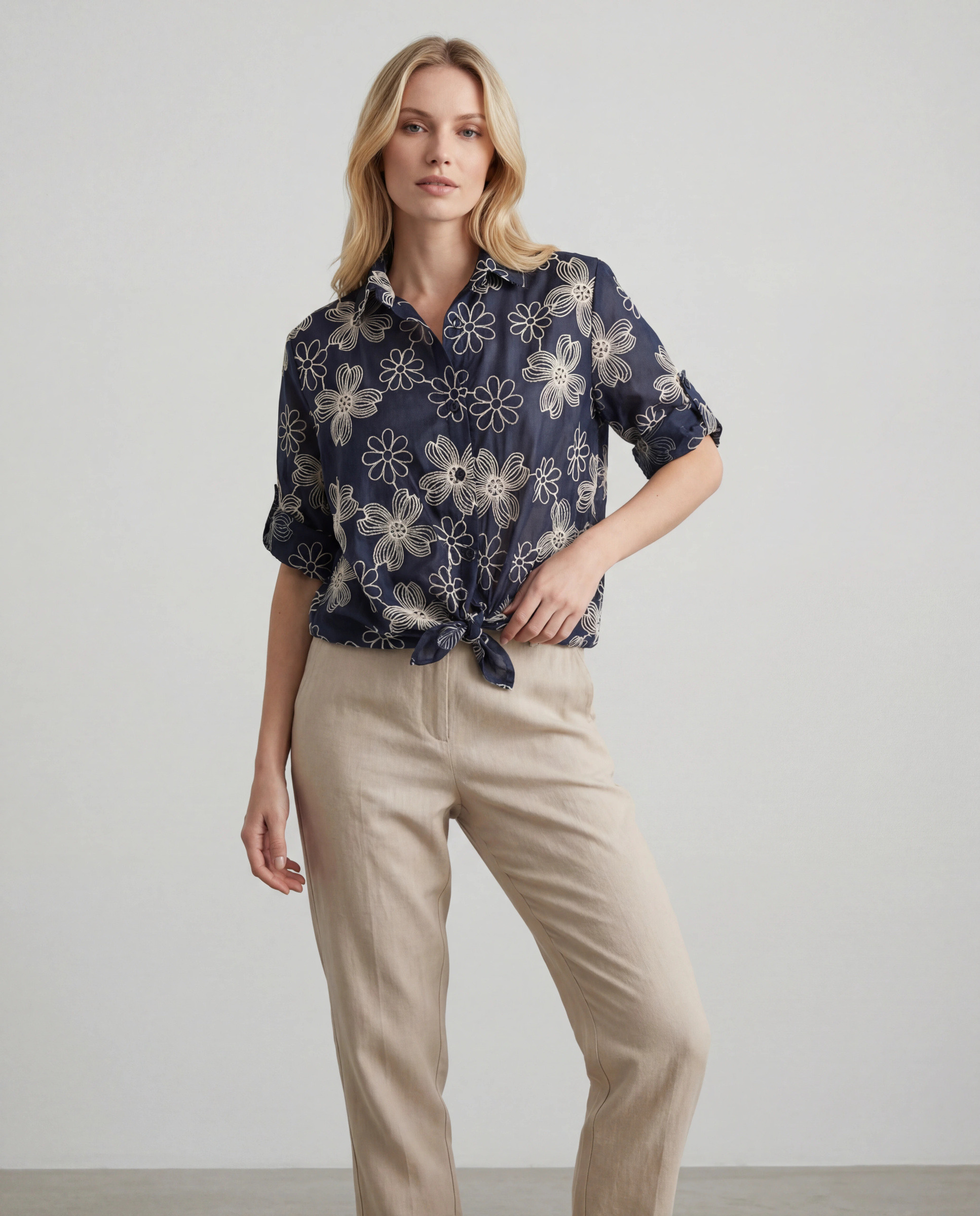 Wholesaler BONNY - Floral Tencel Shirt