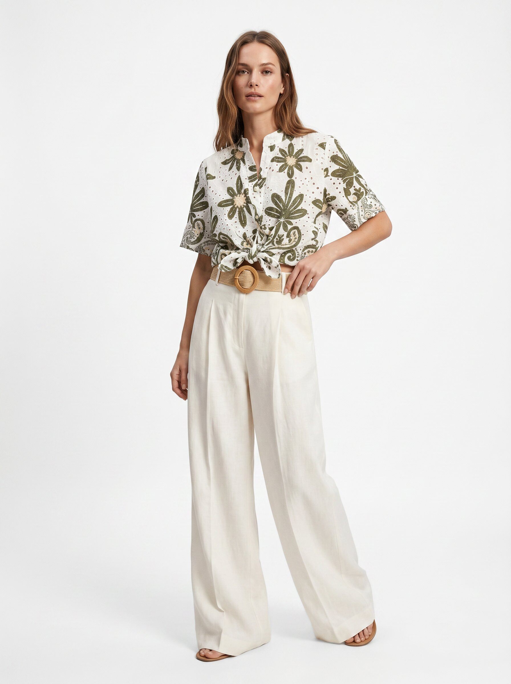 Mayorista BONNY - Camisa boho floral anudada