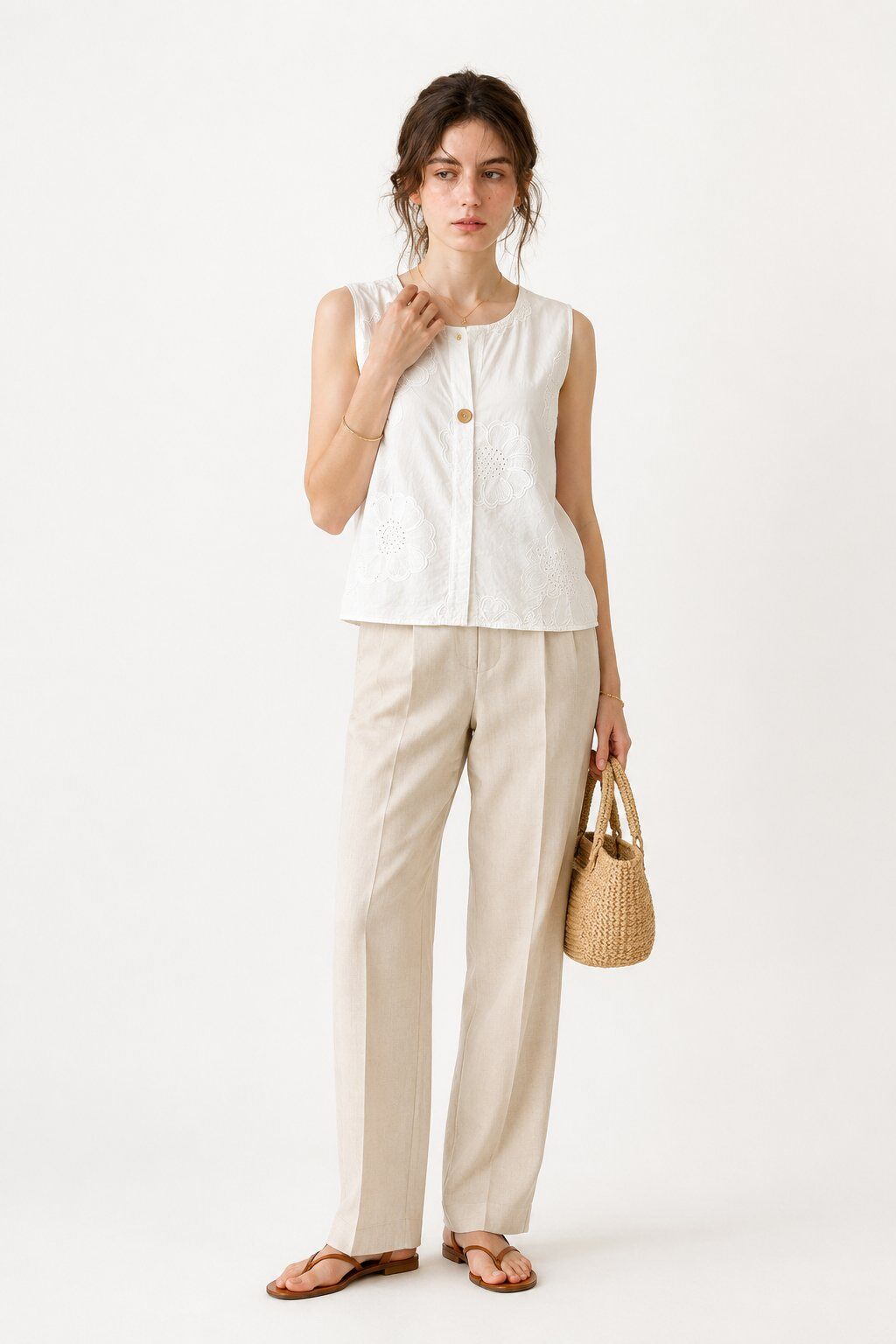 Wholesaler BONNY - Floral Embroidered Top