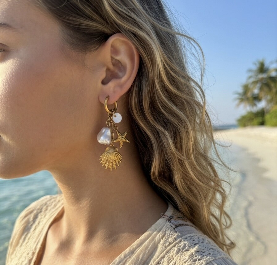 Grossiste BRILLANDOR - Boucles d'oreilles Coquillages