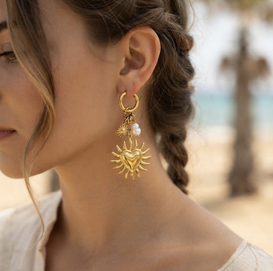 Grossiste BRILLANDOR - Boucles d'oreilles Soleil