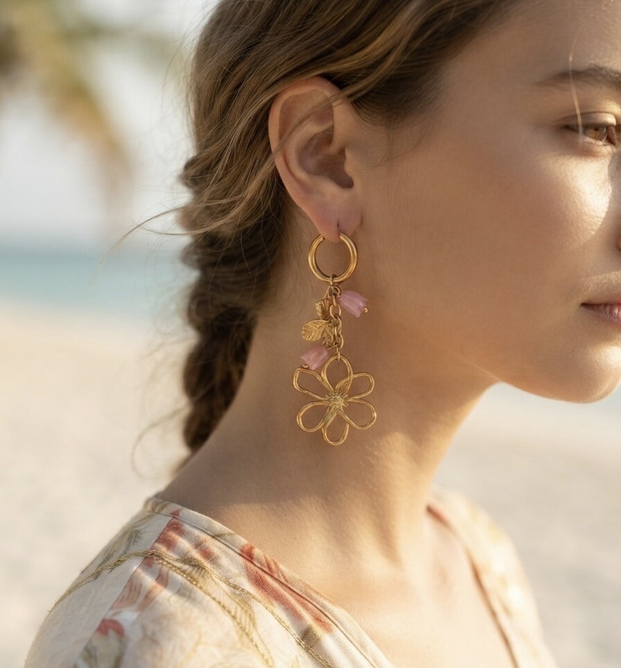 Grossiste BRILLANDOR - Boucles d'oreilles Fleurs