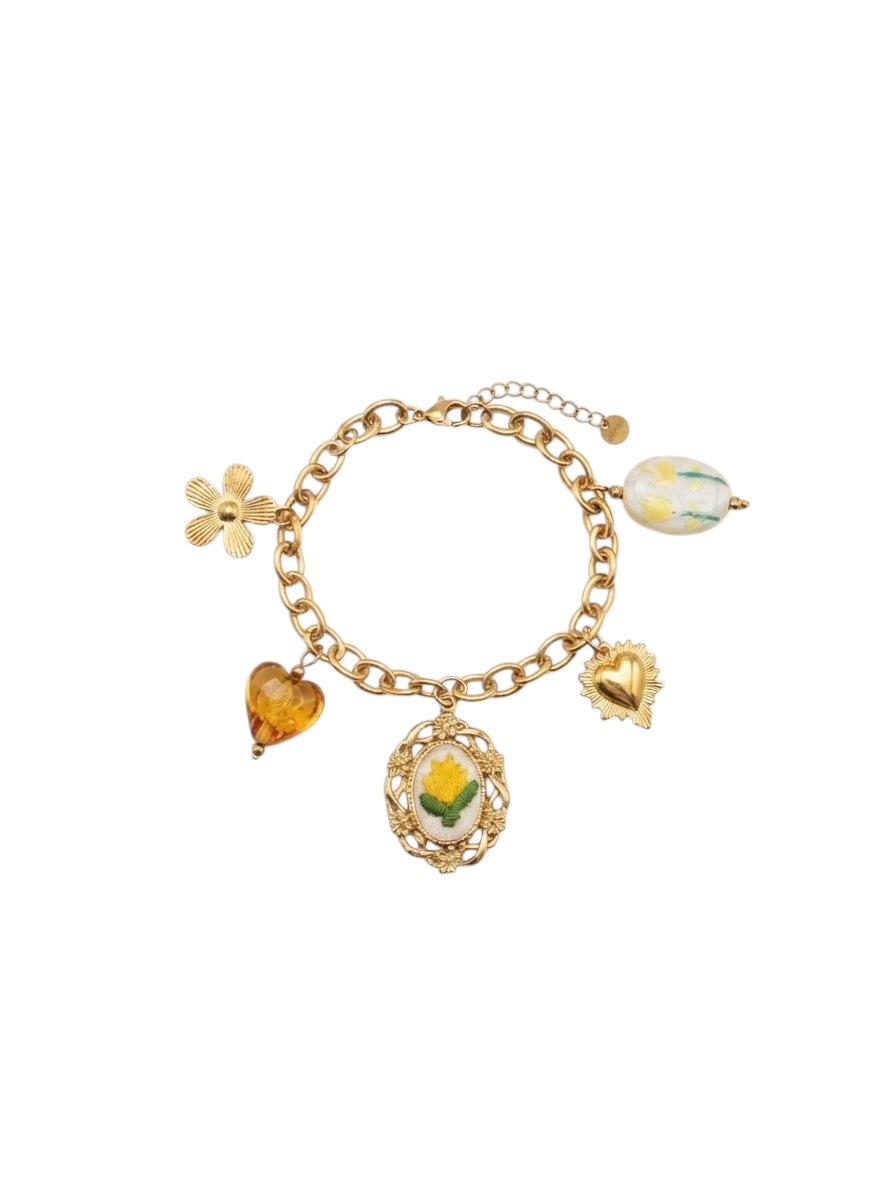 Mayorista BRILLANDOR - Brazalete Jardín Dorado Encantado