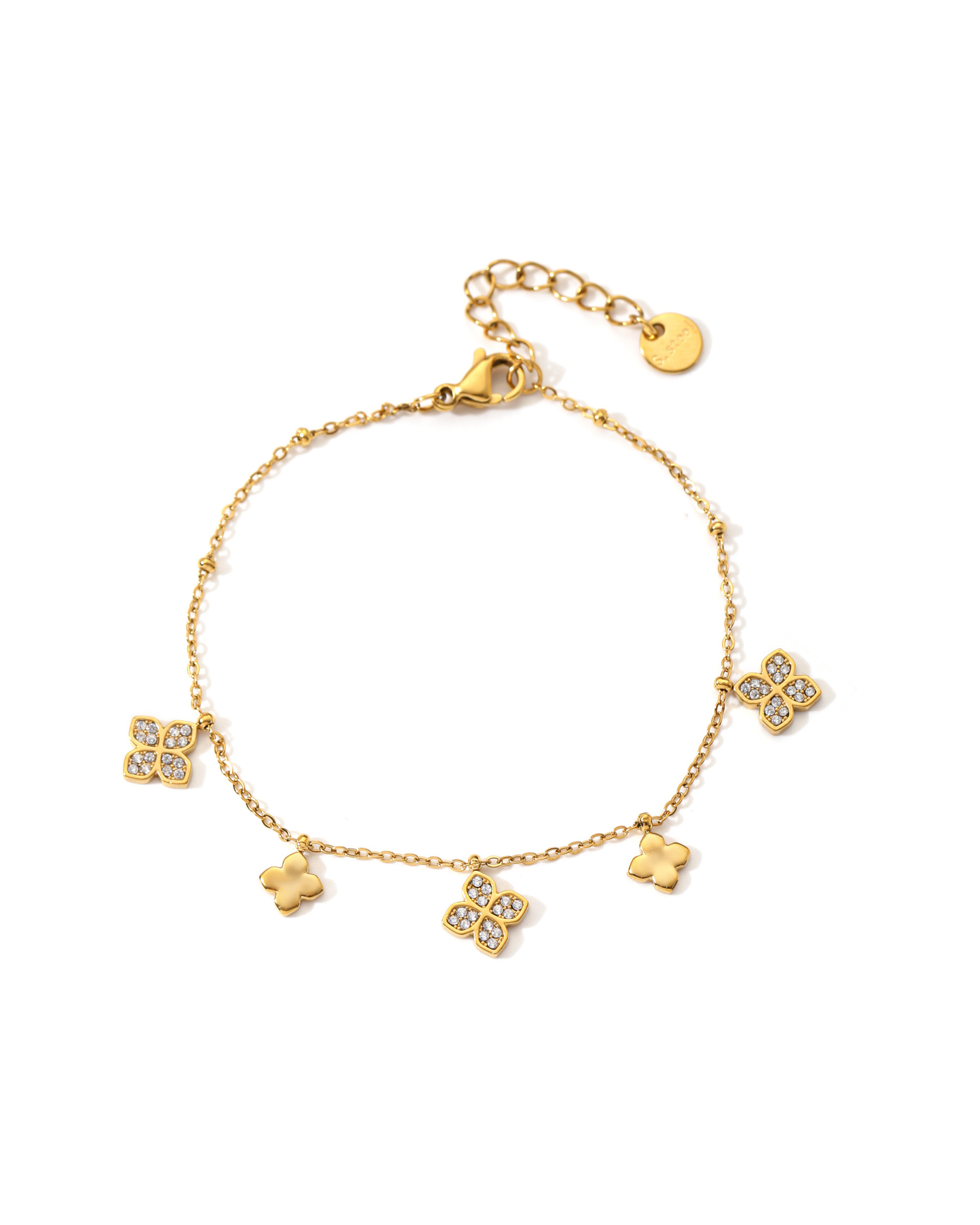 Mayorista BRILLANDOR - Pulsera de trébol de circonio