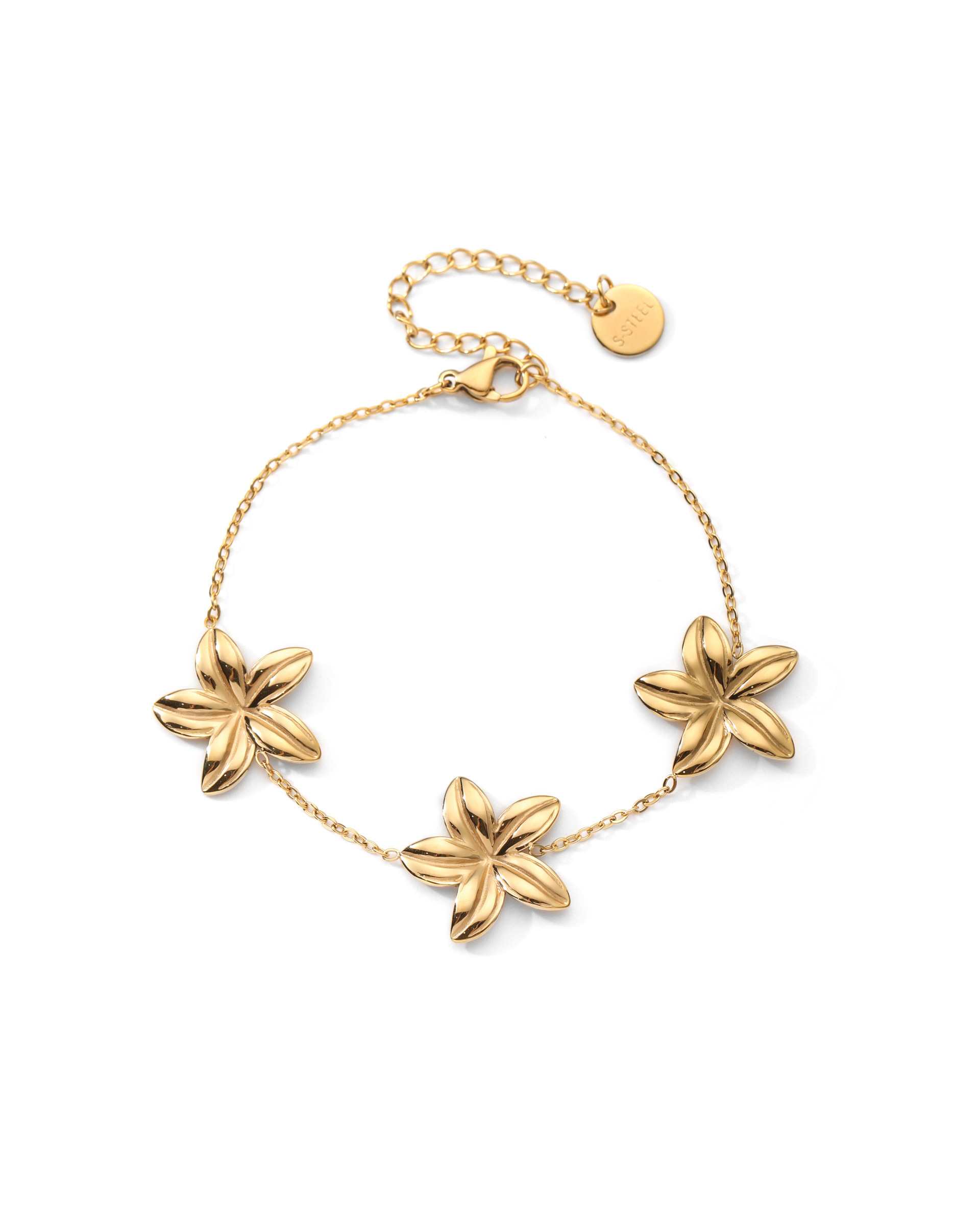 Grossiste BRILLANDOR - Bracelet Triple Plumeria