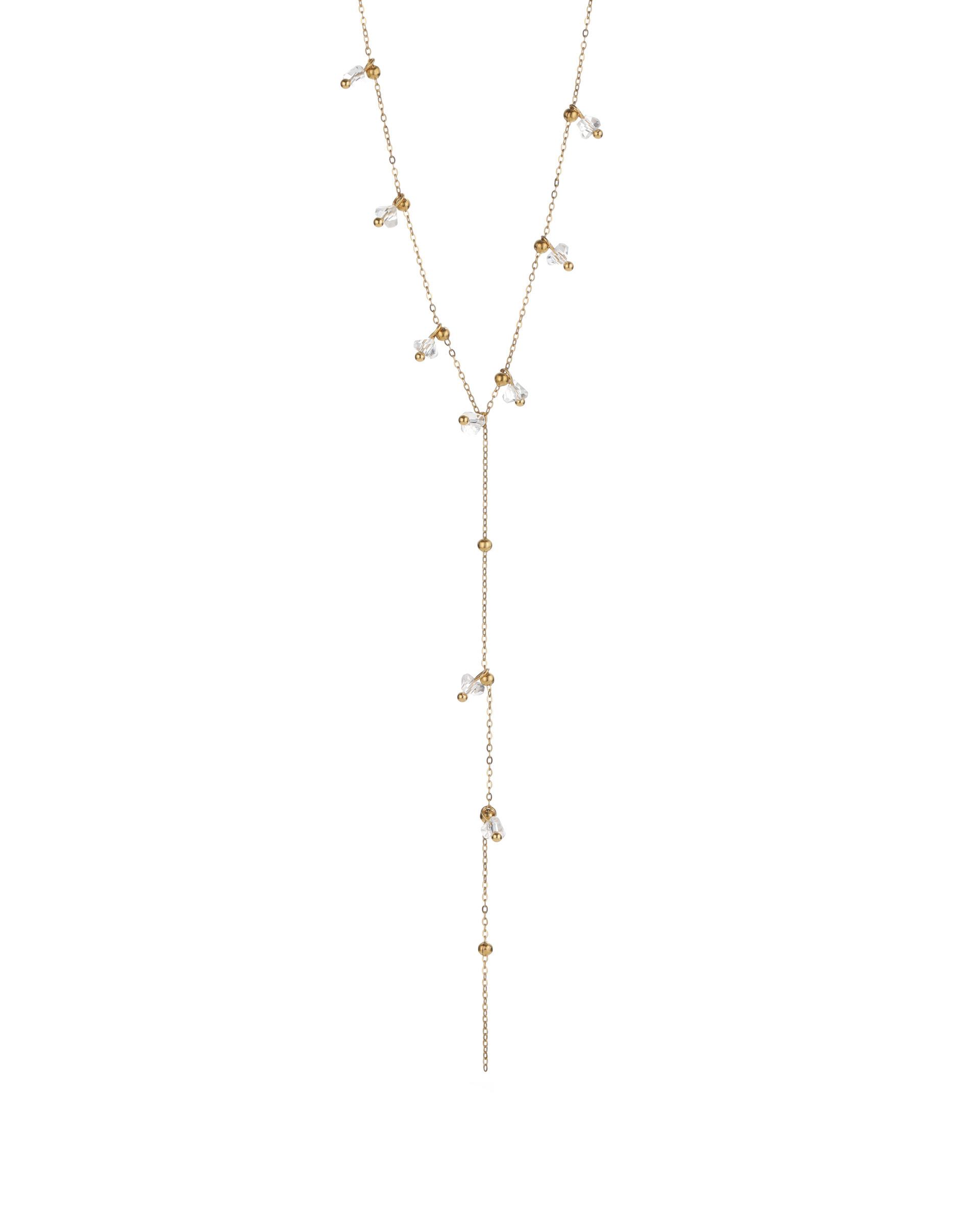 Mayorista BRILLANDOR - Collar en forma de Y con cuentas de cristal