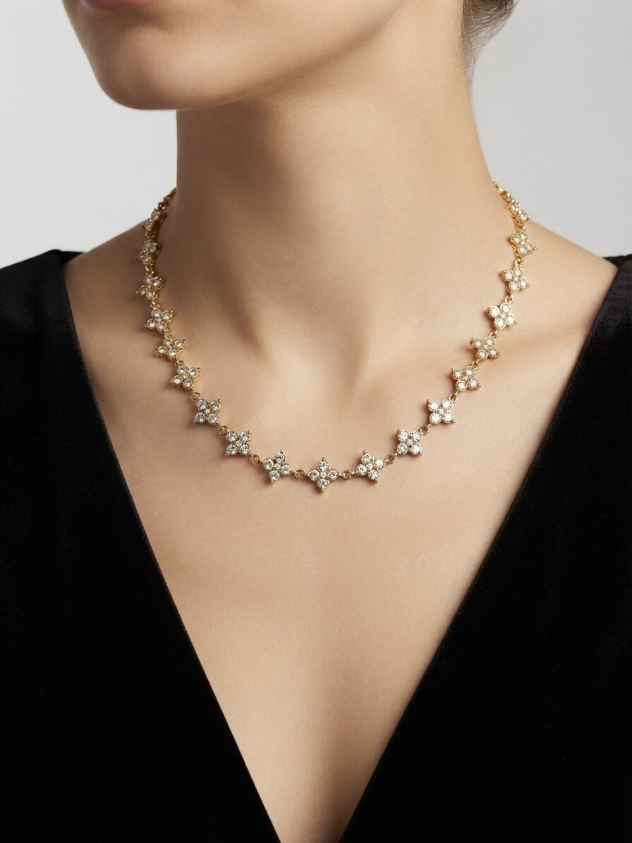 Grossista BRILLANDOR - Collana Trifoglio Loto