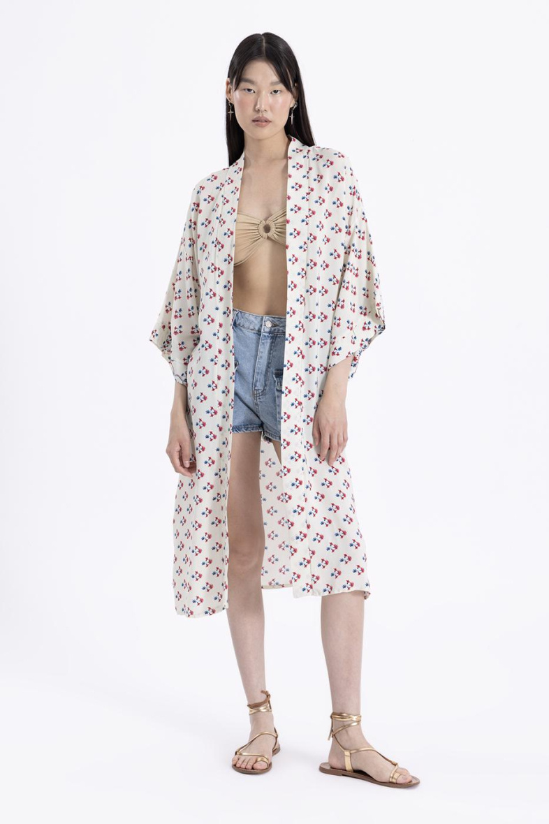 Wholesaler BSL - Floral Print Kimono - BSL