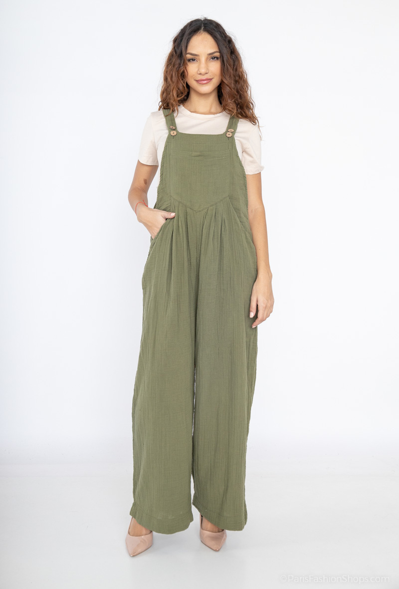Grossiste BSL - Salopette Large en Coton Doux pour Femme Élégante - BSL
