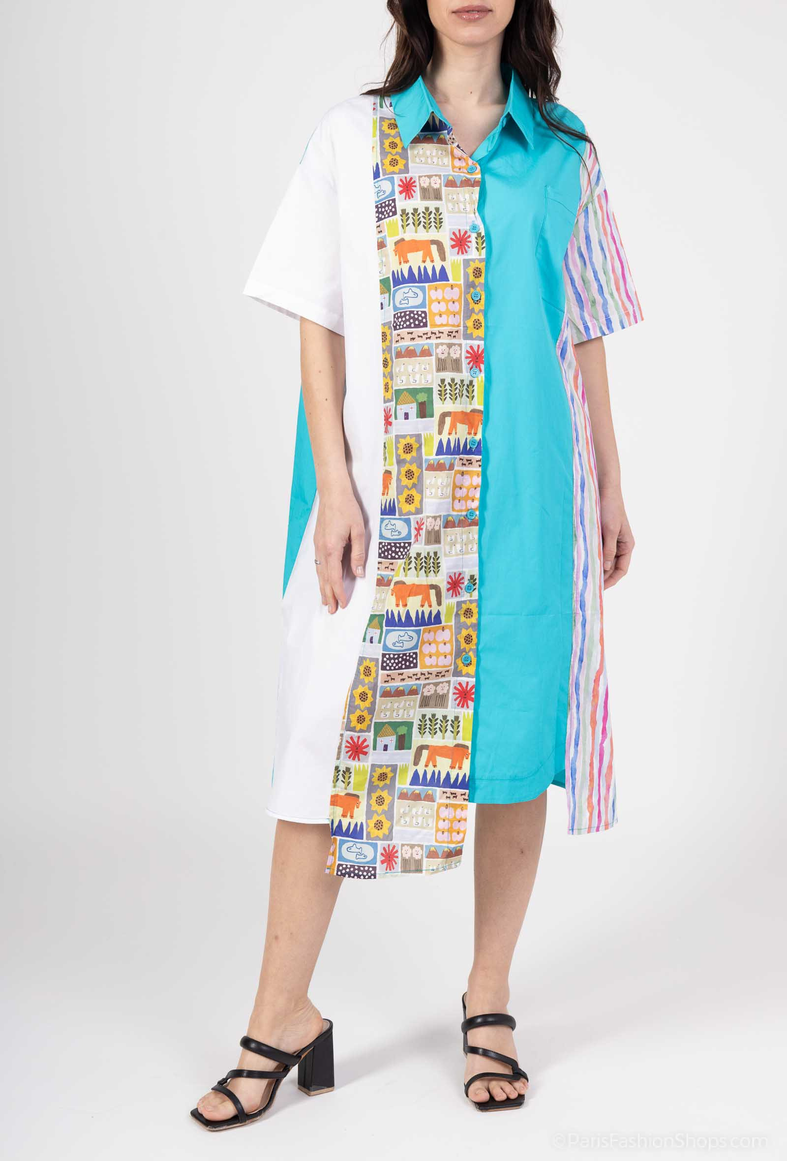 Wholesaler But'flies F & 2 - Multicolored long dress/shirt