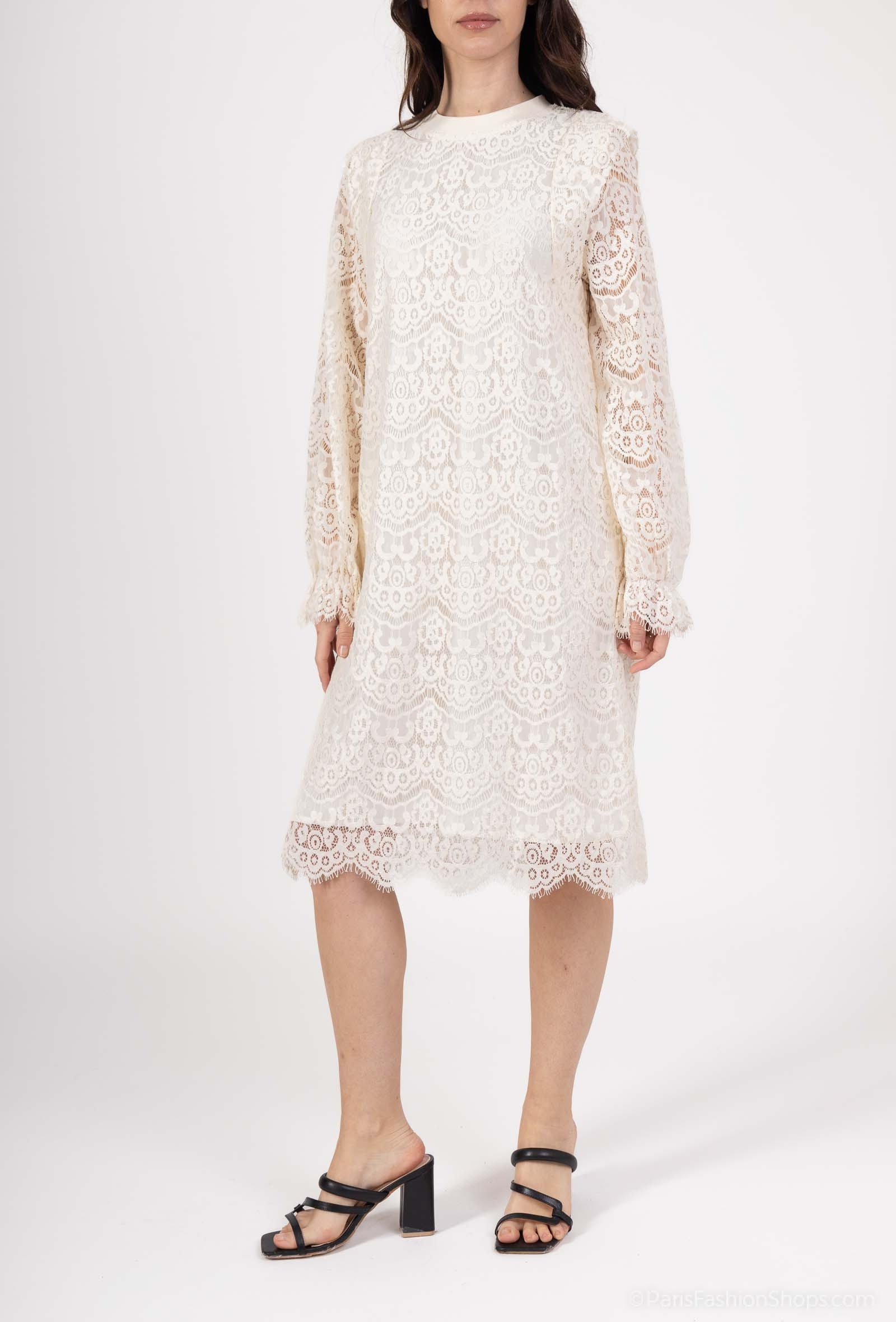 Grossista But'flies F & 2 - Abito beige in pizzo