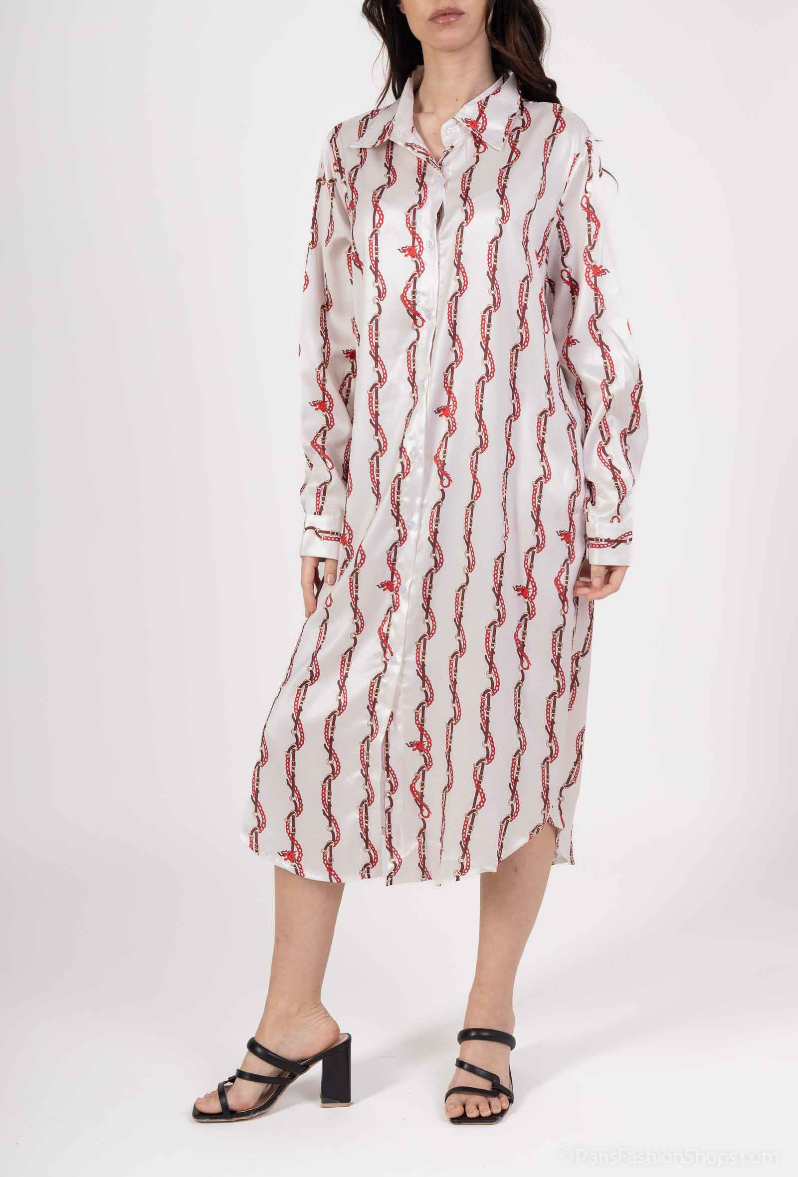 Wholesaler But'flies F & 2 - Beige dress with chain pattern