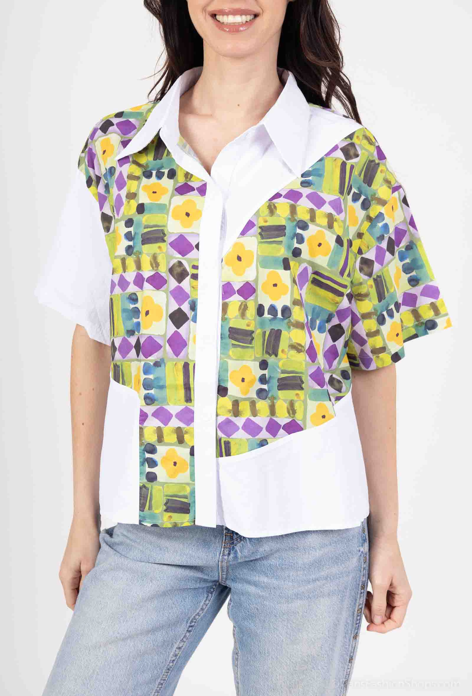 Wholesaler But'flies F & 2 - Short-sleeved shirt with floral designs