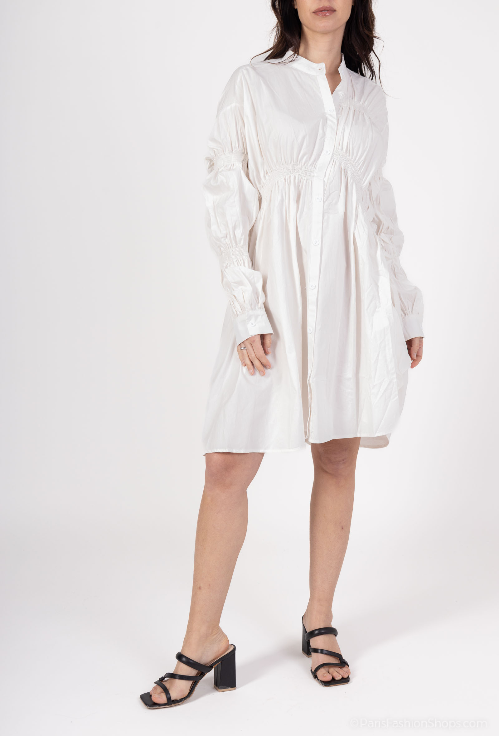 Wholesaler But'flies F & 2 - Long white dress/shirt