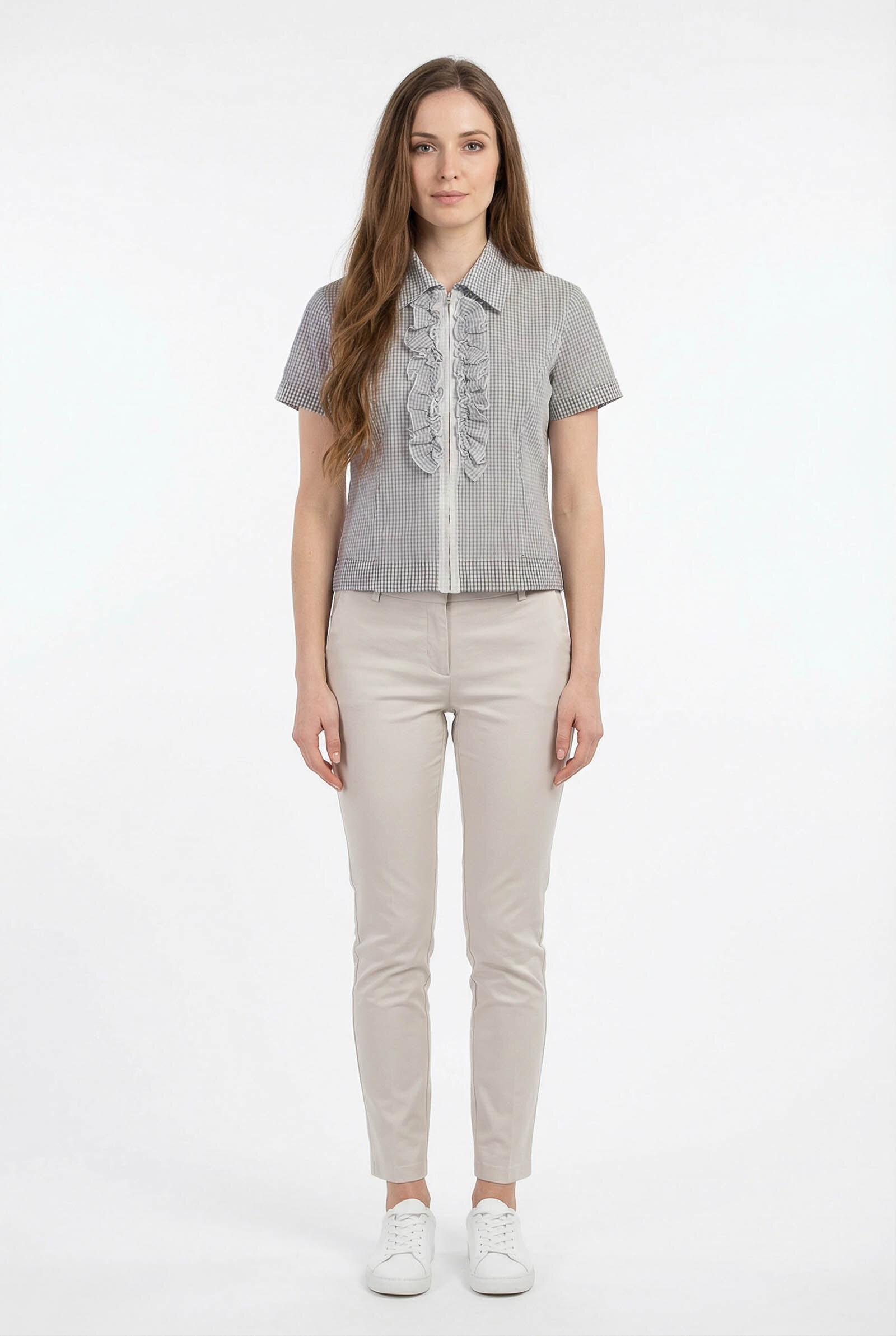 Mayorista But'flies F & 2 - Camisa a cuadros con volantes