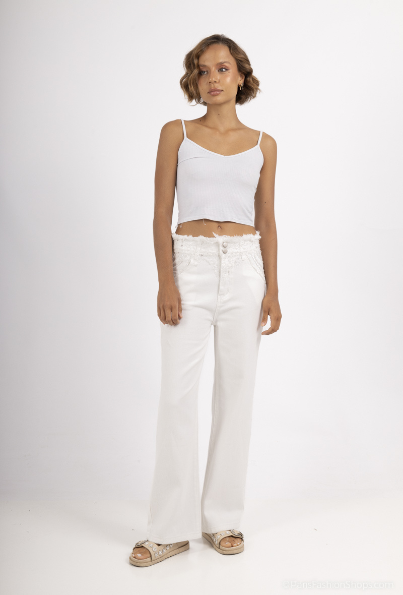 Wholesaler But'flies F & 2 - White pants