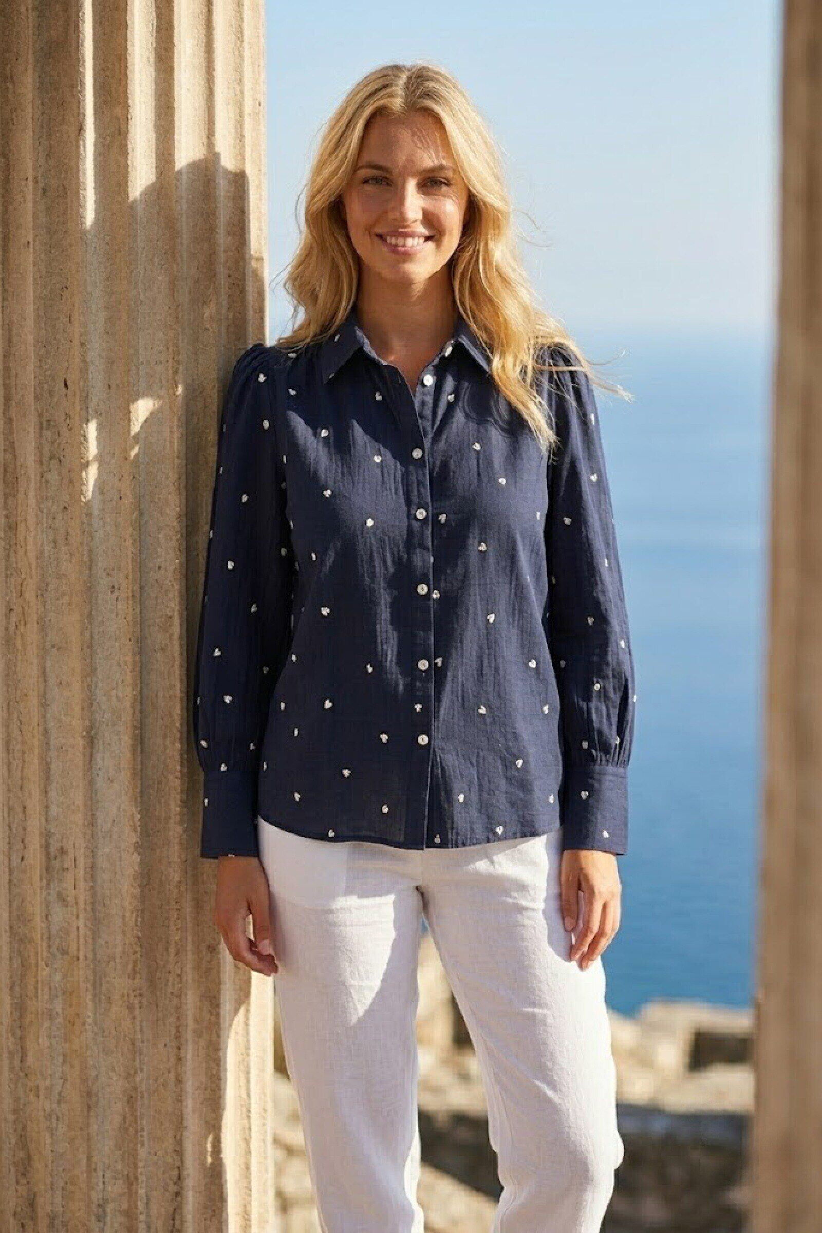Grossista By Clara - Camicia con stampa cuori leggeri