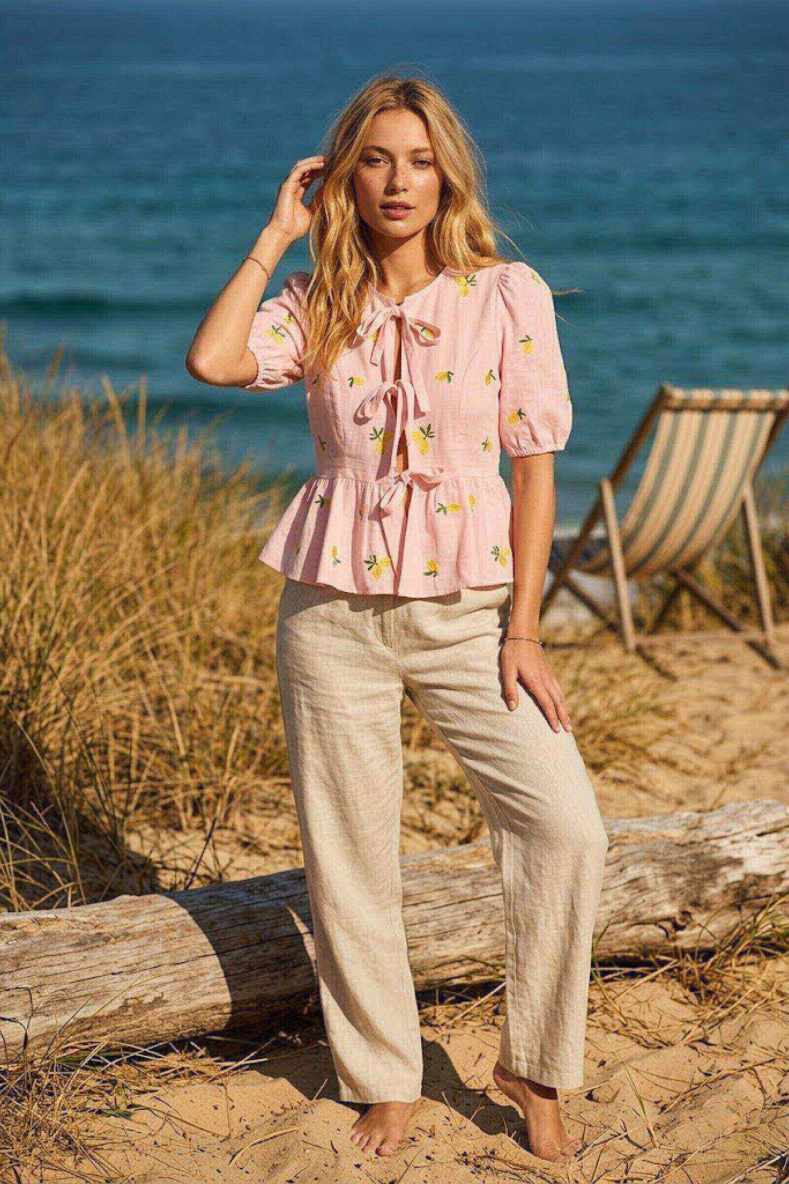 Grossista By Clara - Camicia da Donna con Fiocco al Limone
