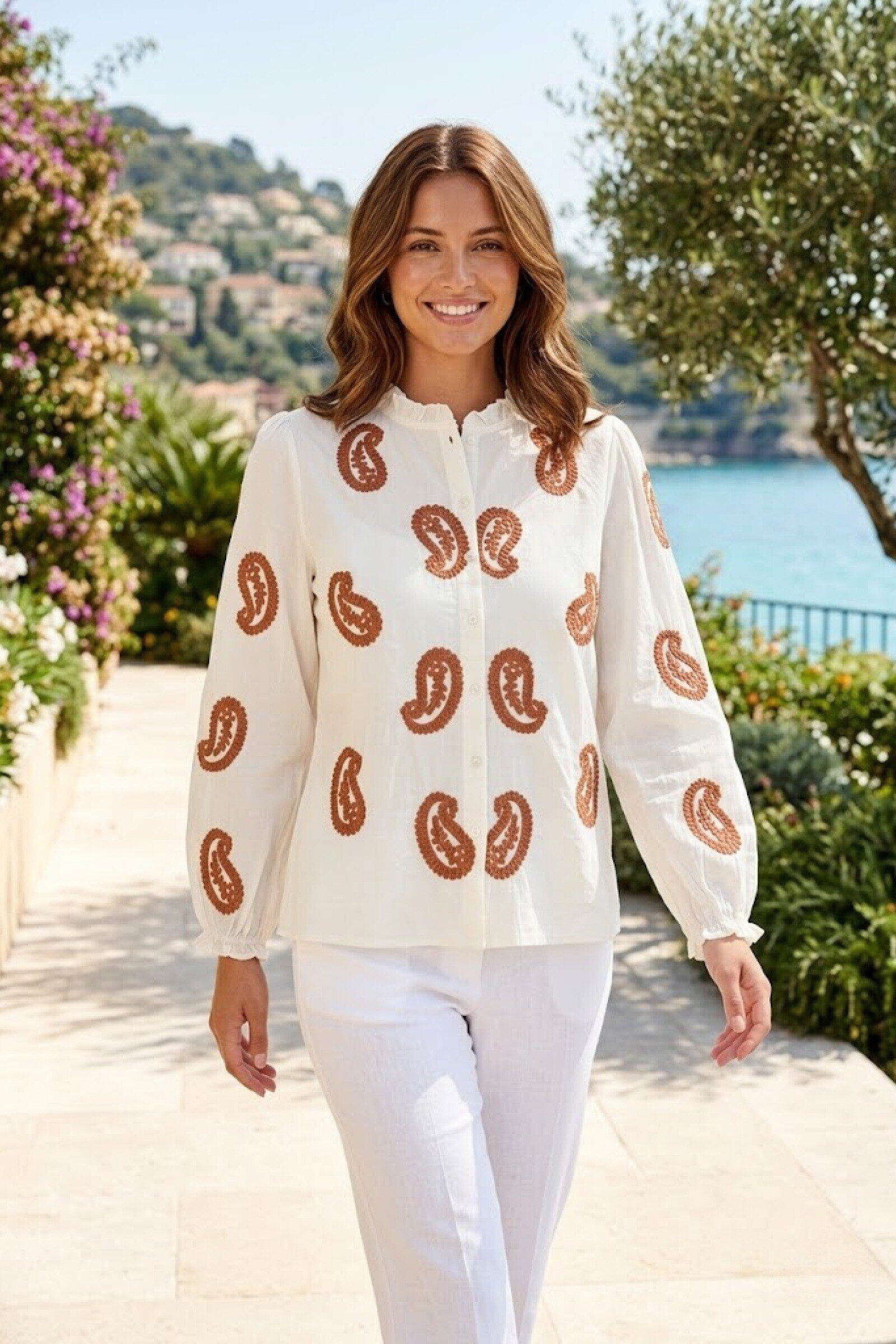 Wholesaler By Clara - Embroidered cashmere blouse