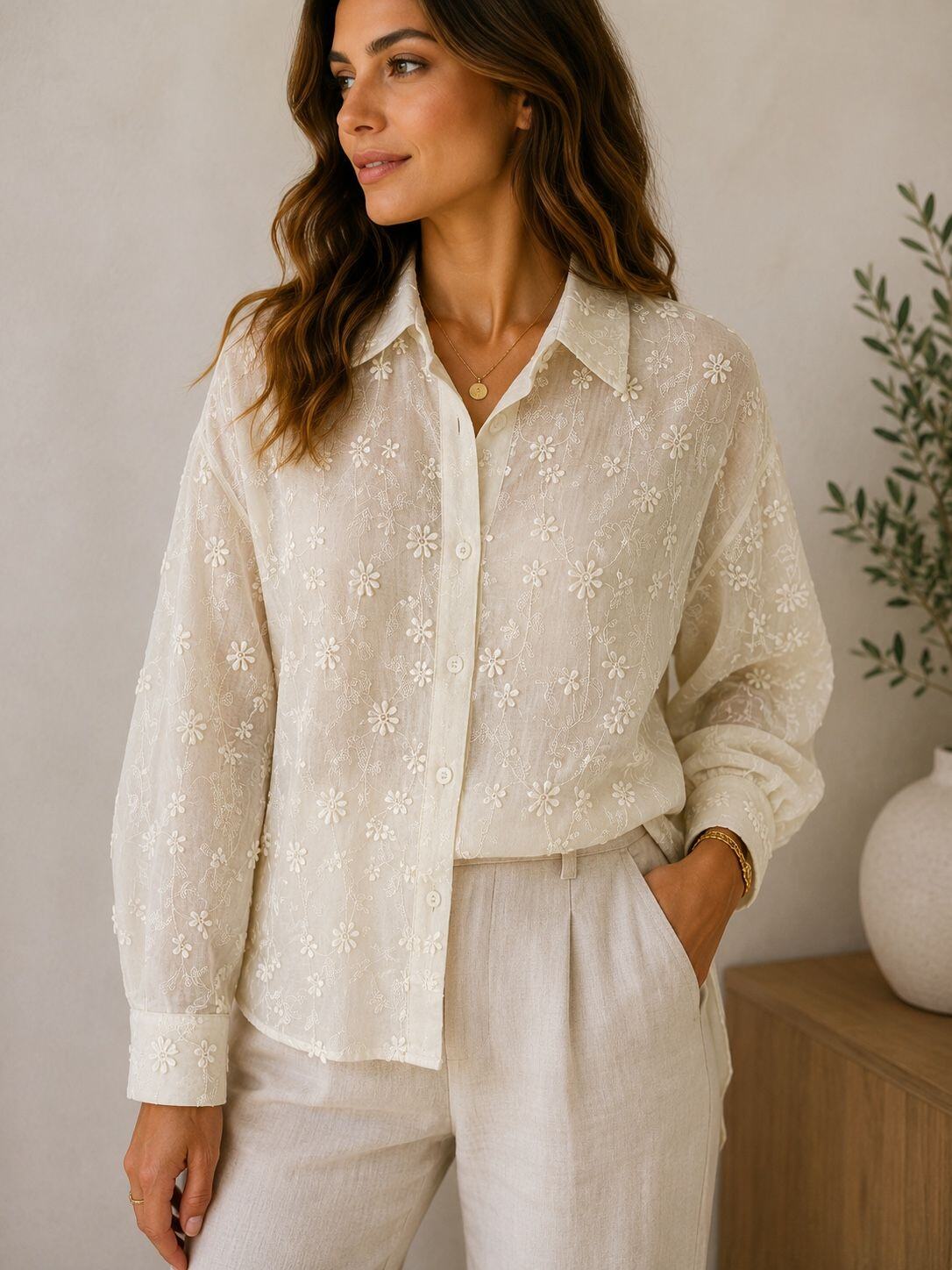 Grossista By Clara - Blusa in voile floreale