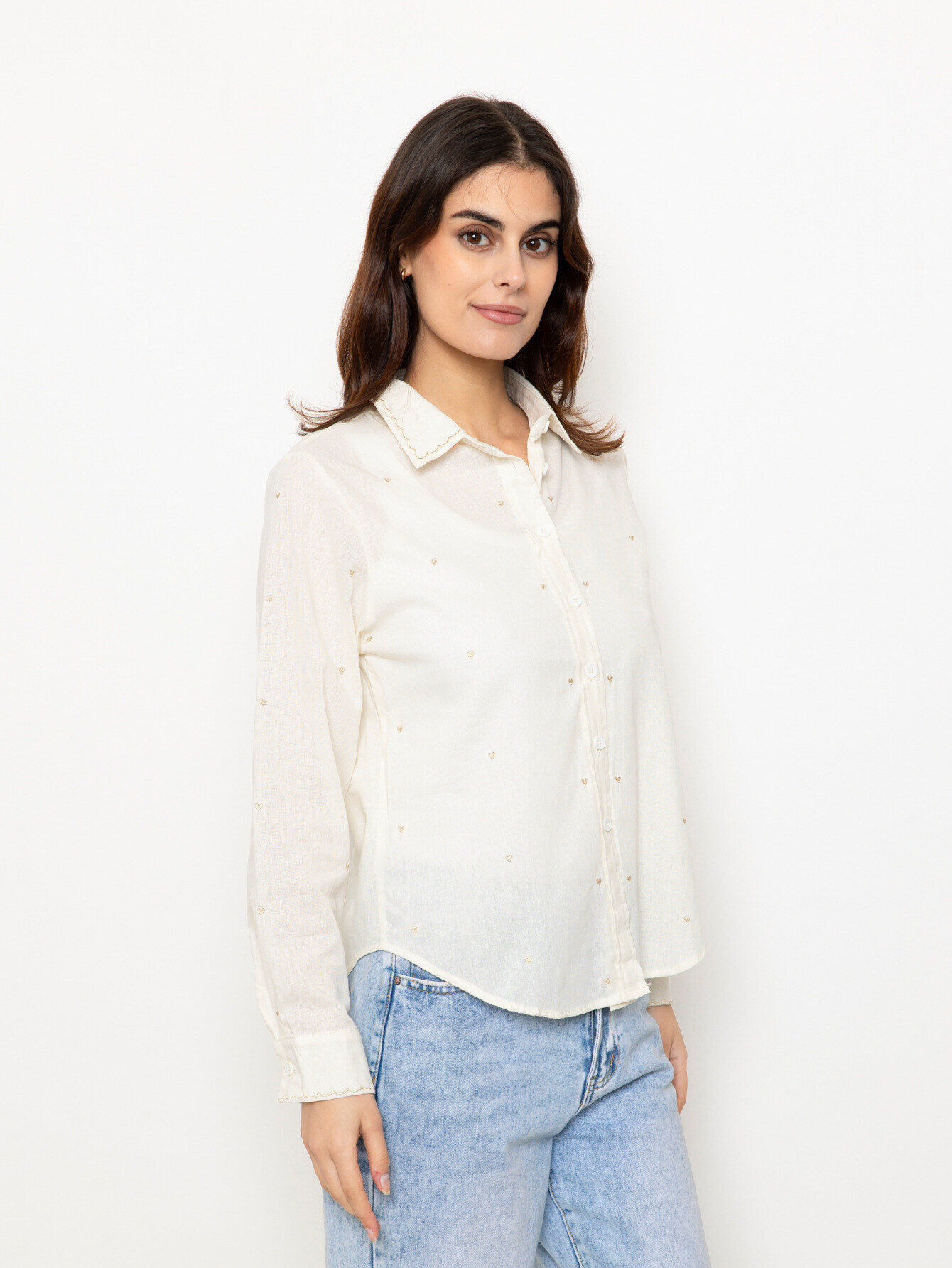 Wholesaler By Clara - Printed long-sleeve cotton shirt