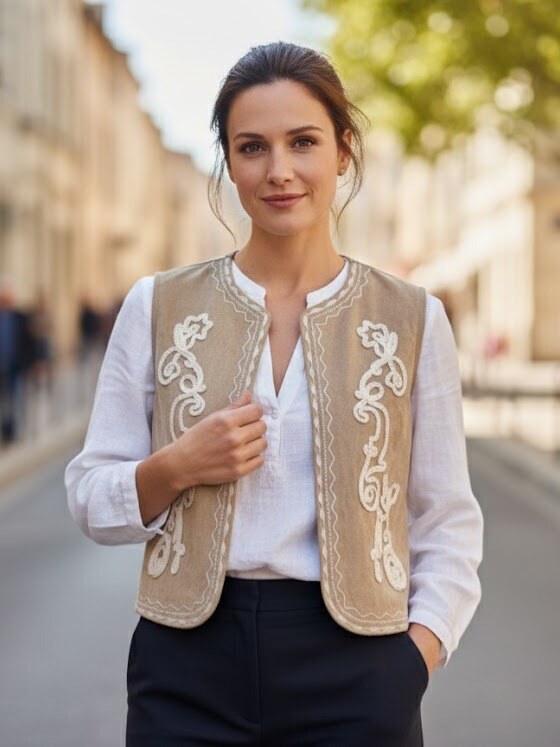 Wholesaler By Clara - Chic embroidered vest