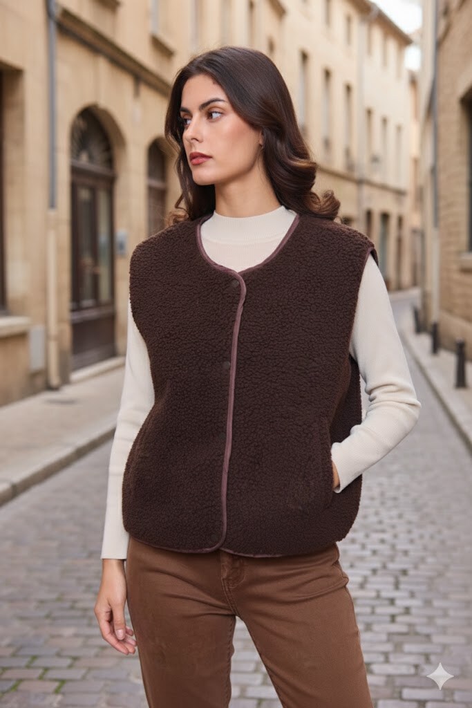 Wholesaler By Clara - Oversized teddy cardigan
