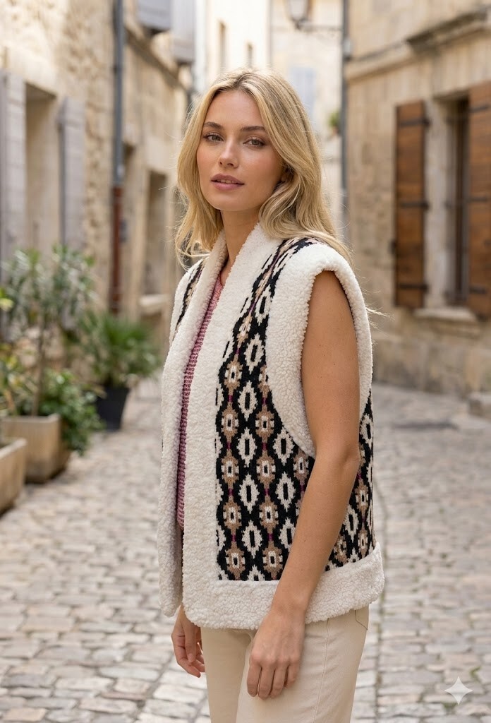 Wholesaler By Clara - Patterned knit cardigan
