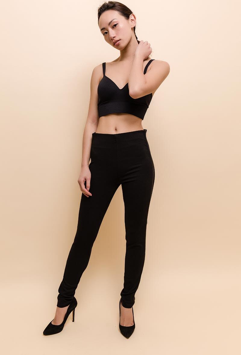 Wholesaler By Clara - Leggings with side stripes