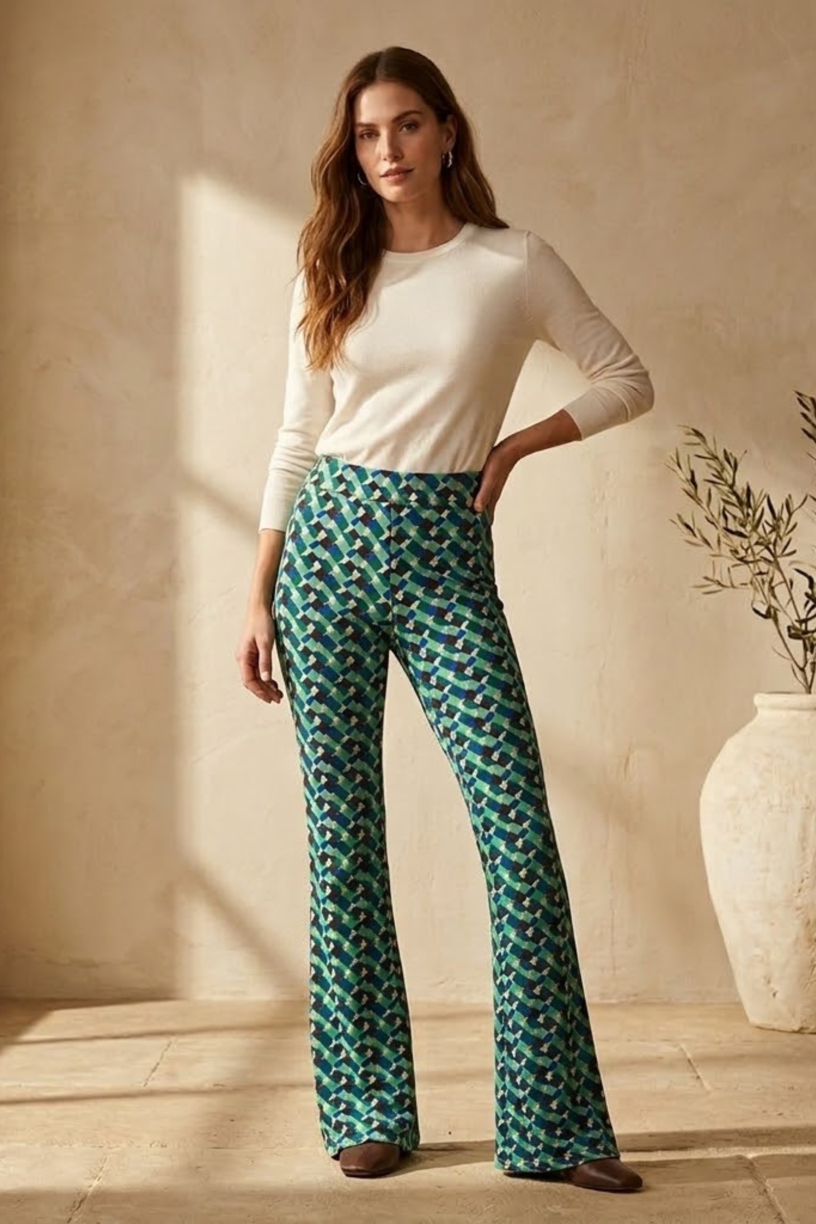 Wholesaler By Clara - Printed flared pants