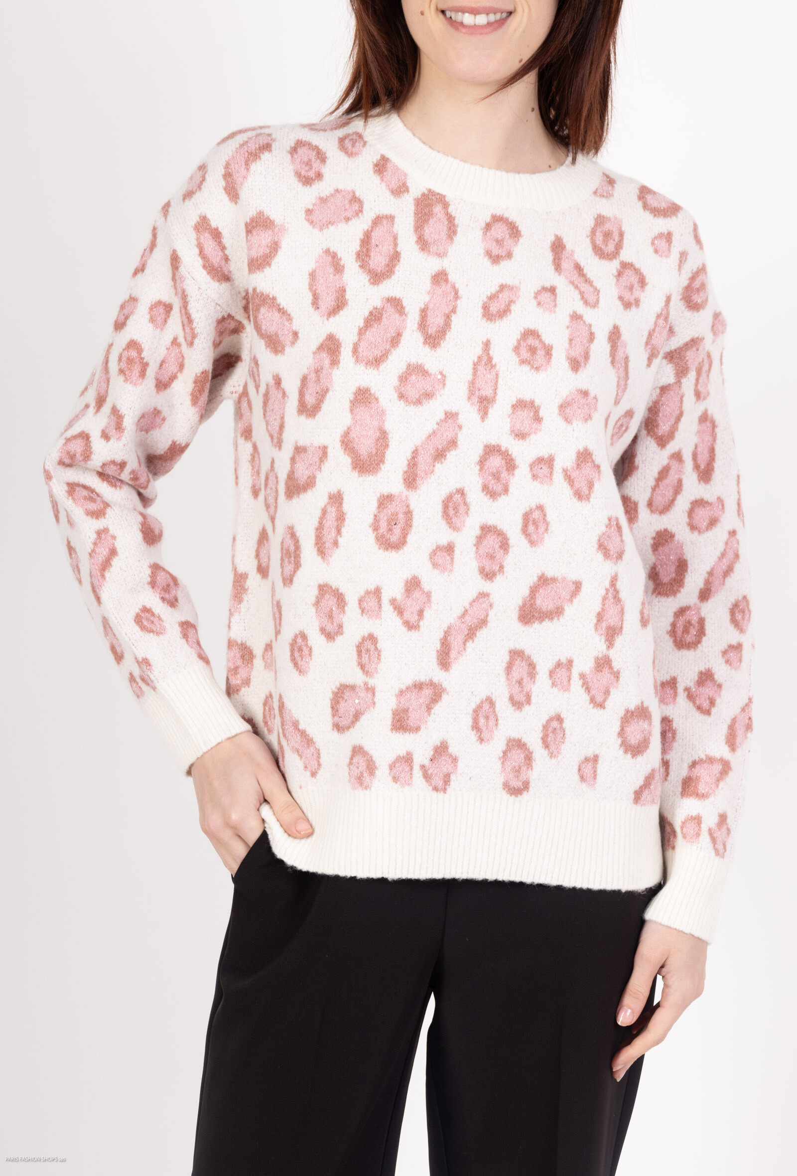 Wholesaler By Clara - Leopard Knit Sweater – Cozy Chic Pullover