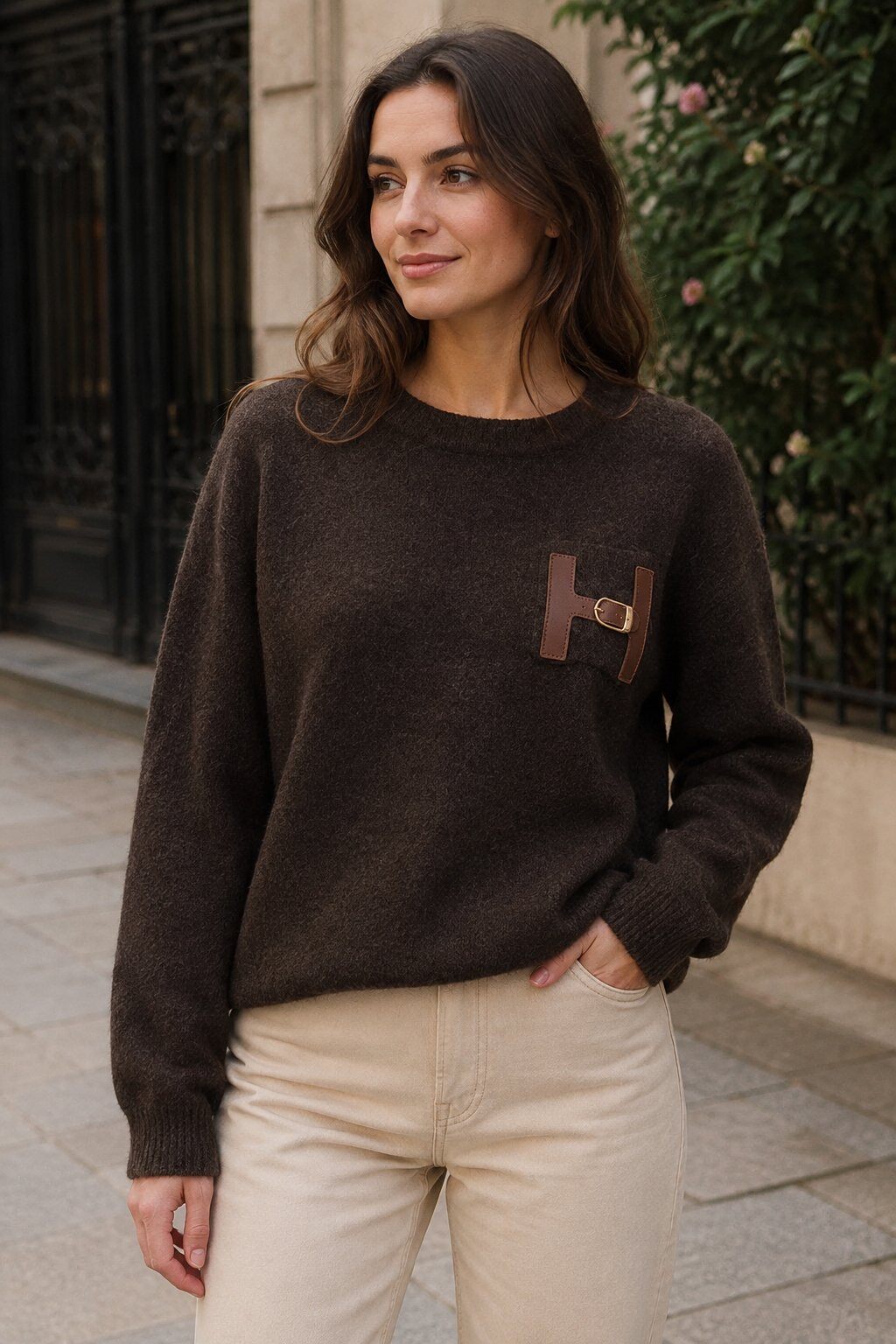 Grossiste By Clara - Pull maille poche H BY CLARA