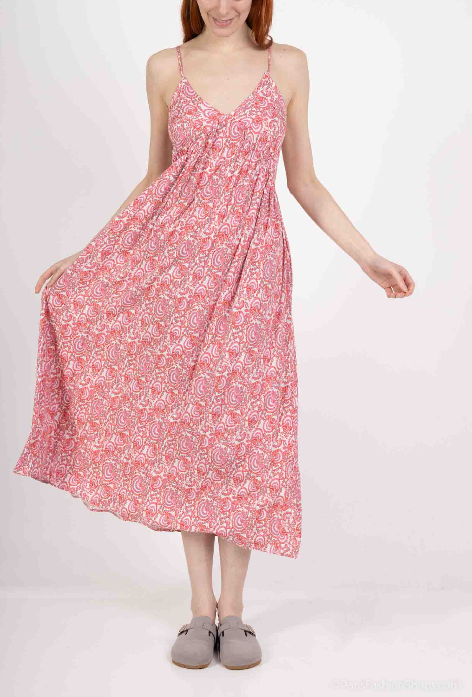 Wholesaler By Clara - Boho-Chic Paisley Print Maxi Dress