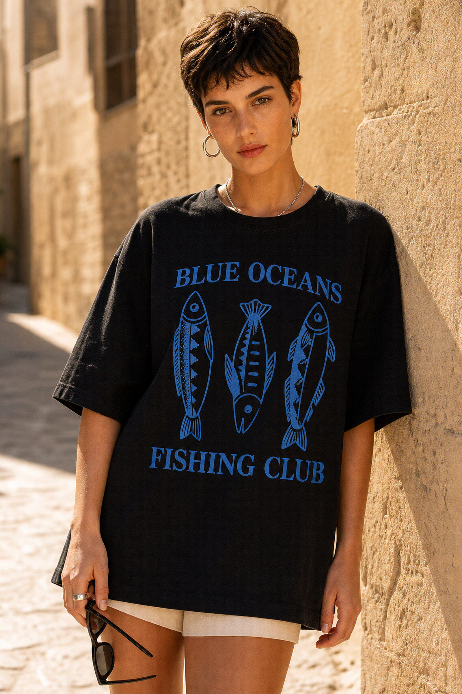 Grossista By Clara - T-shirt stampata stile spiaggia
