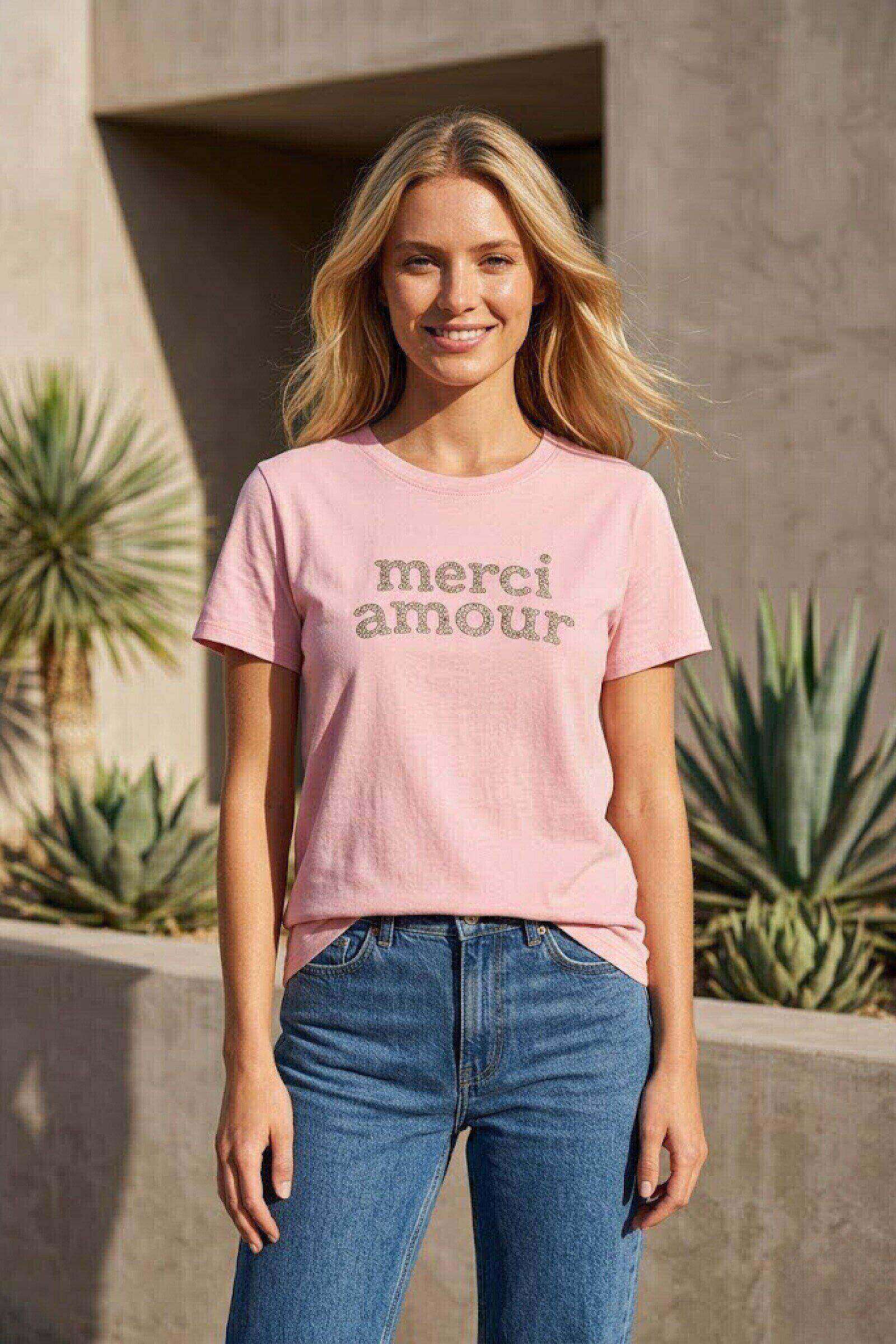Grossista By Clara - T-shirt in cotone con ricamo tipografico