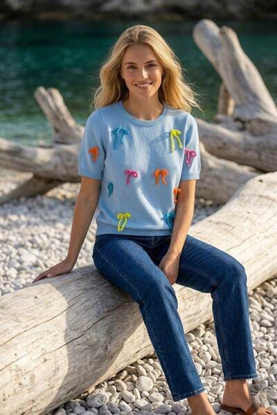 Grossista By Clara - Top in maglia con nodi decorativi Grossista By Clara - Top in maglia con nodi decorativi