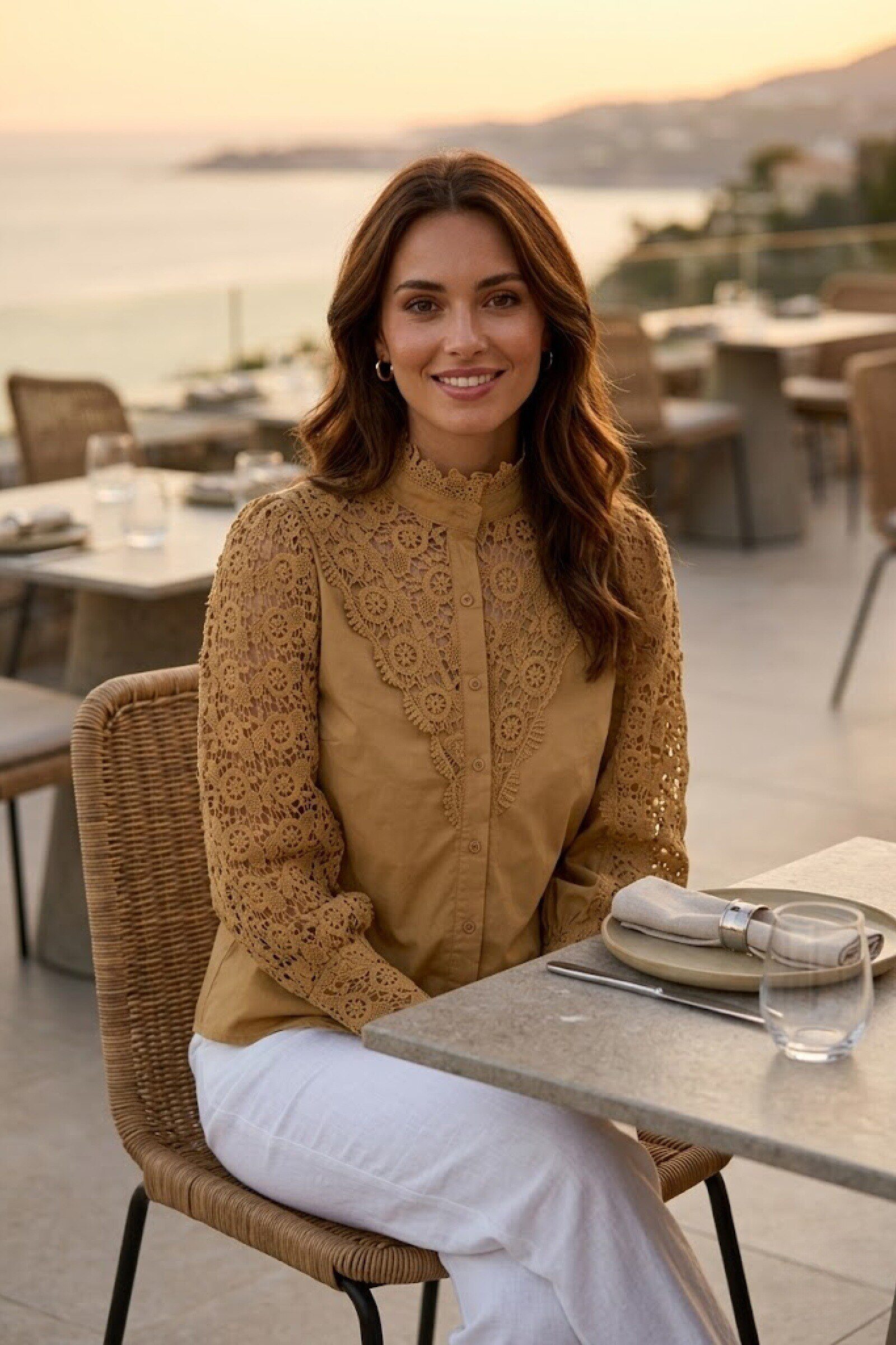 Wholesaler By Clara - Lace Cotton Blouse