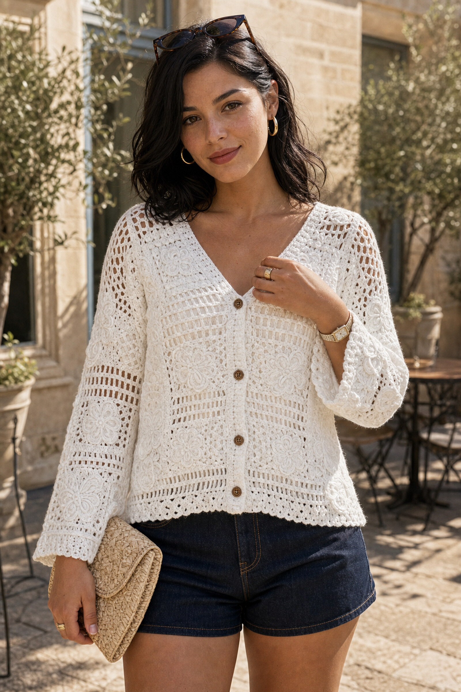 Grossista By Clara - Cardigan traforato boho chic
