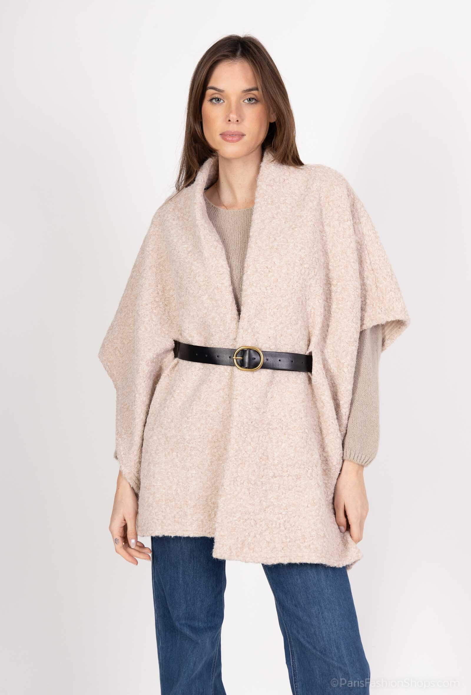 Grossiste HÉRA - Cape poncho à ceinture