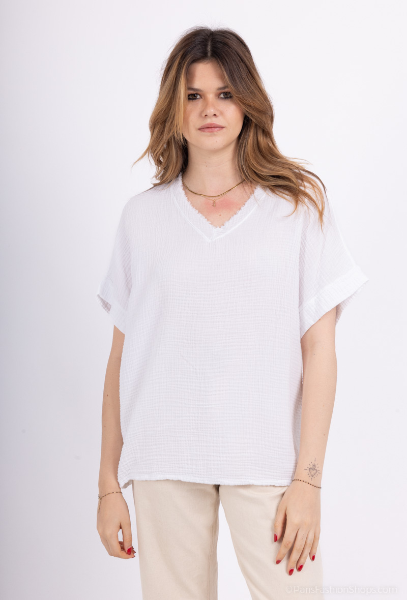 Grossiste HÉRA - T-Shirt gaze de coton