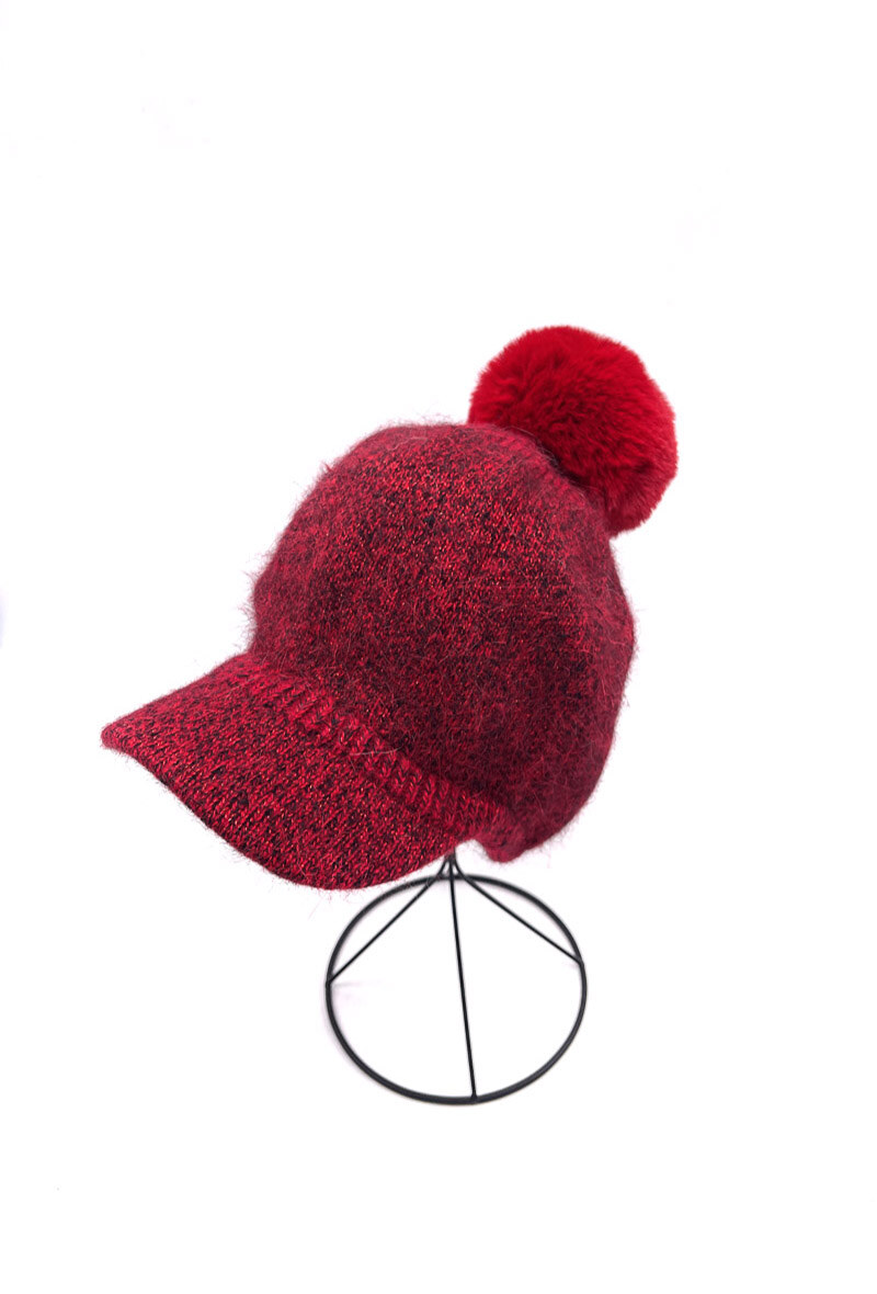 Wholesaler By Oceane - BEANIE CAP-FLEECE LINING, REMOVABLE POM-POM