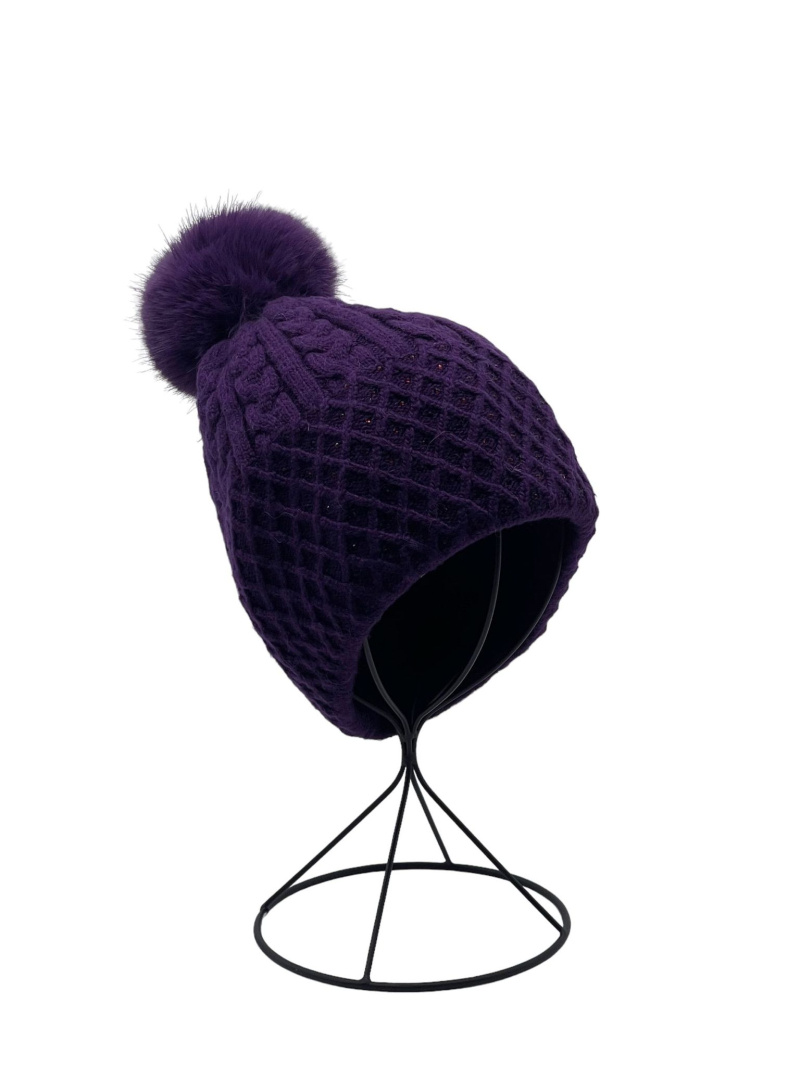 Wholesaler By Oceane - Beanie with rhinestones and pompom