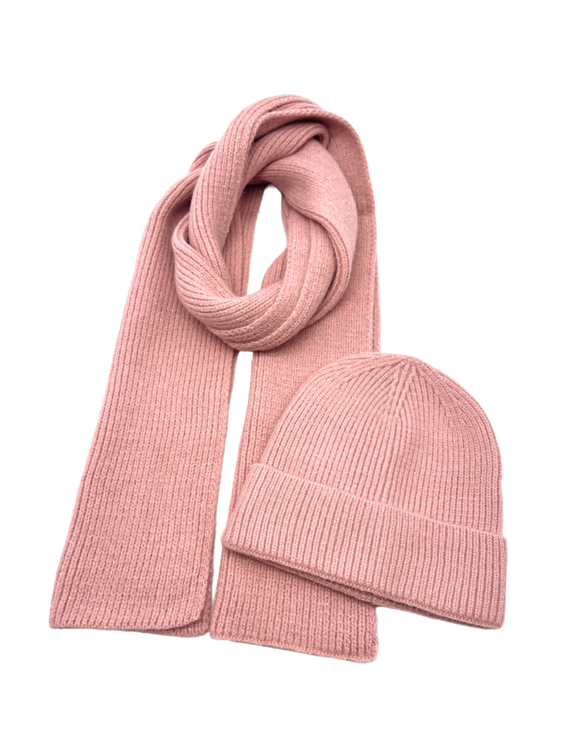 Wholesaler By Oceane - Hat scarf glove set with small pearls