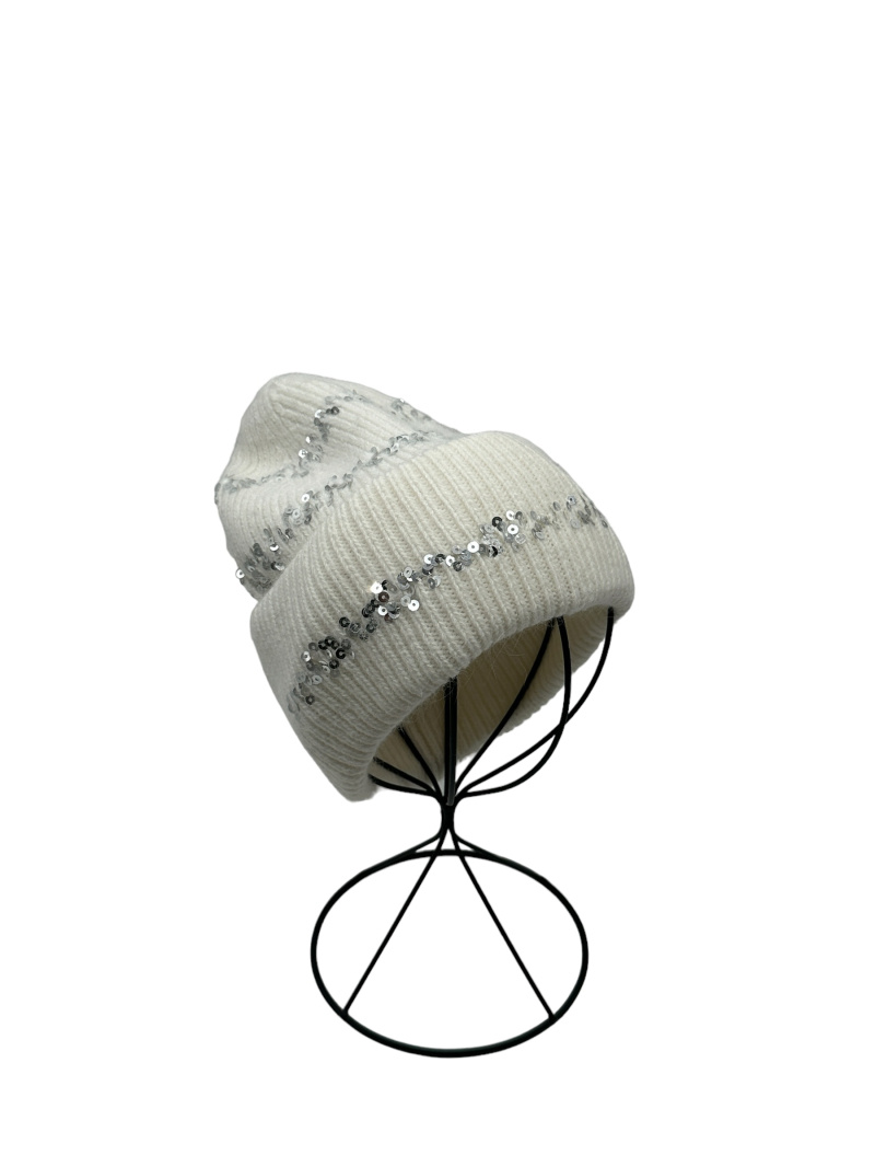 Wholesaler By Oceane - Sequins decorated beanie hat