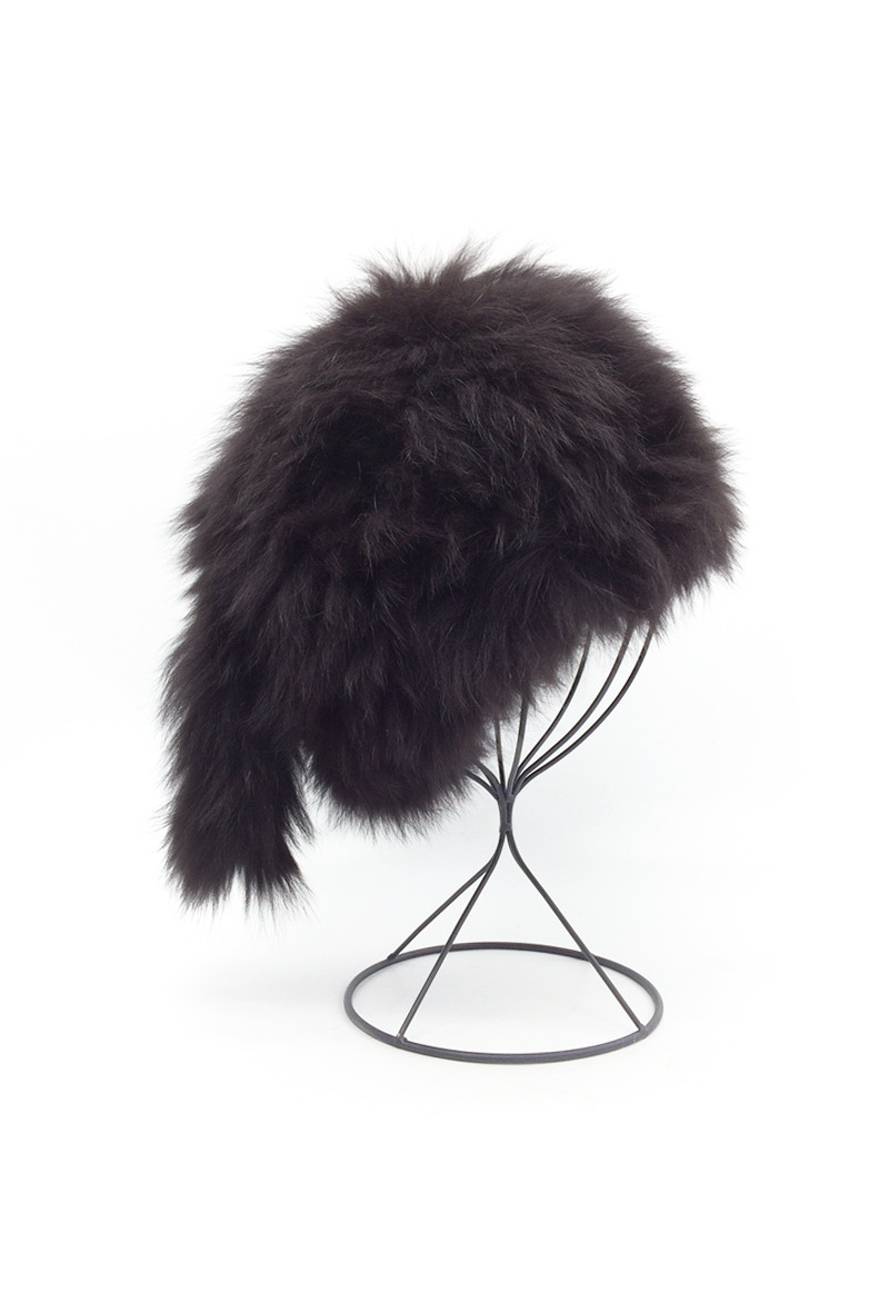 Grossiste By Oceane - Chapeau esquimau en fourrure de renard avec doublure en tricot