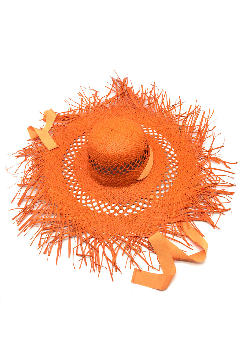 Mayorista By Oceane - SOMBRERO DE PAJA ALA ANCHA DESRAYADA Y CINTA ANCHA